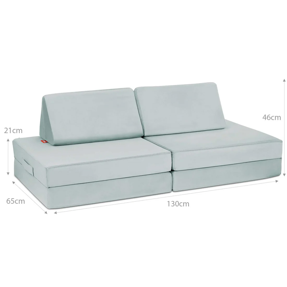 Mini Spielsofa Velours Minz Hellgrün Mini Spielsofa Velours Minz Hellgrün
