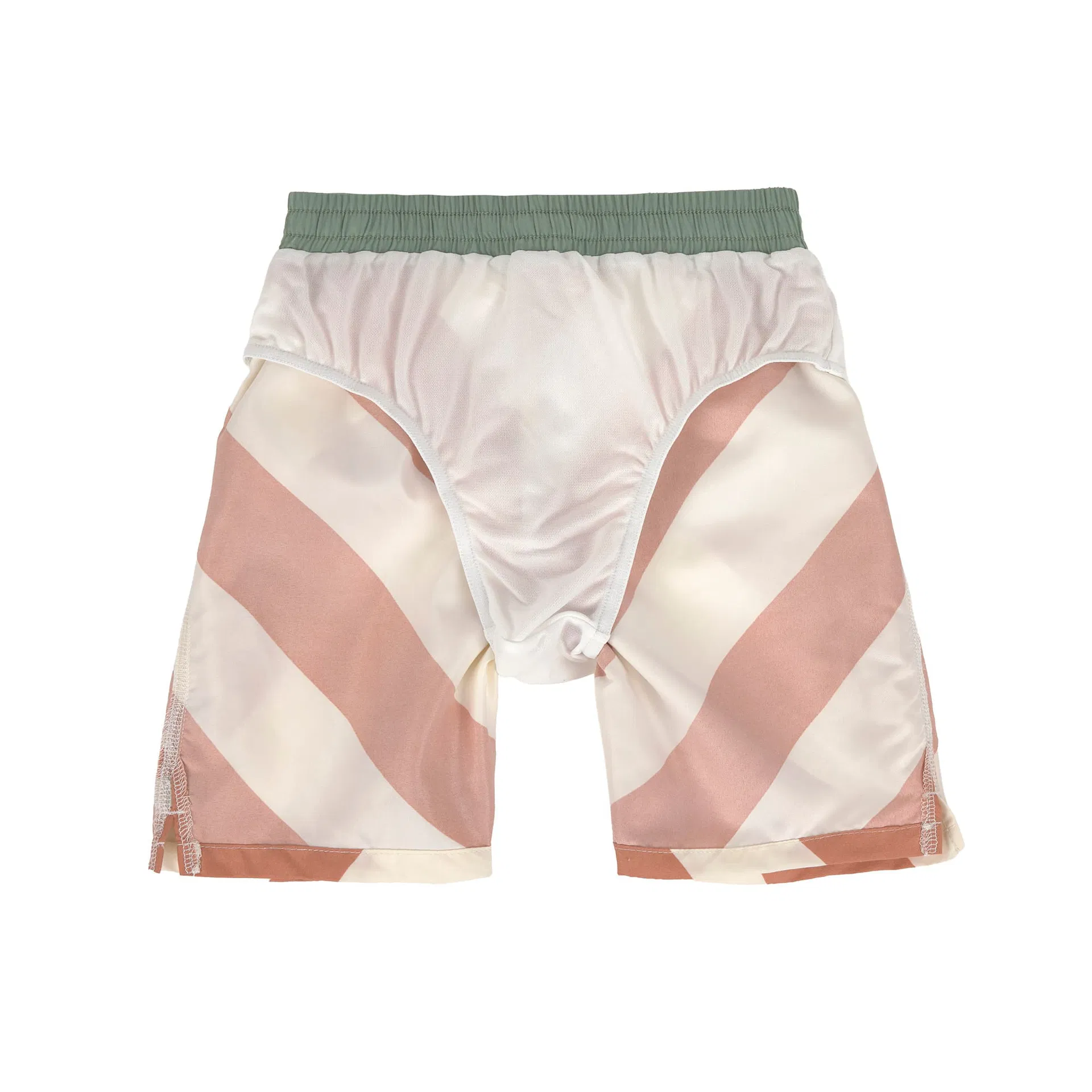 UV-Badehose Streifen Braun Weiß