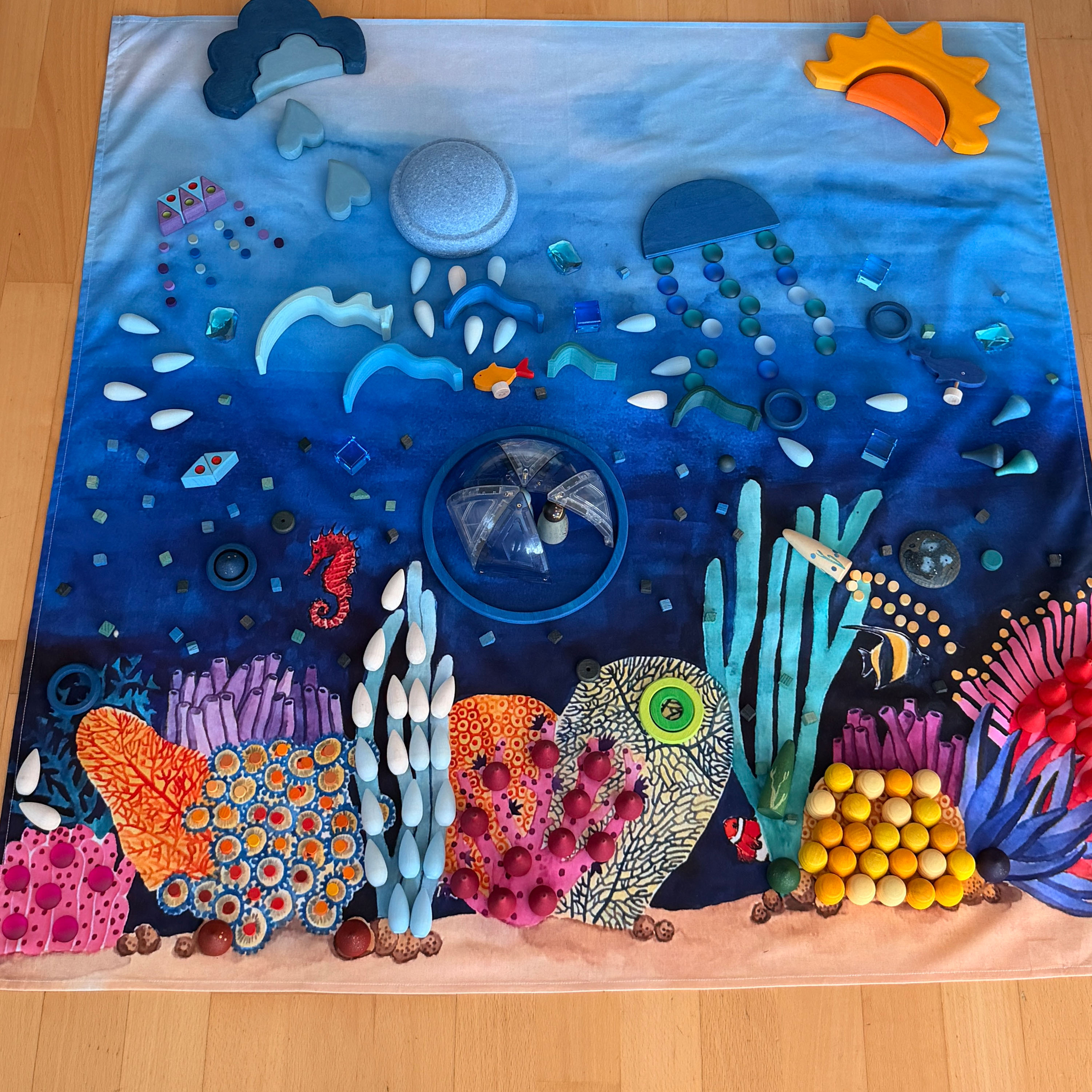 Spieltuch Amongst Corals 100 x 100 cm
