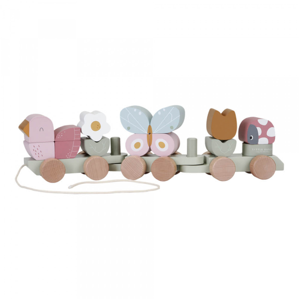 Eisenbahn mit Steckformen Flowers and Butterflies
