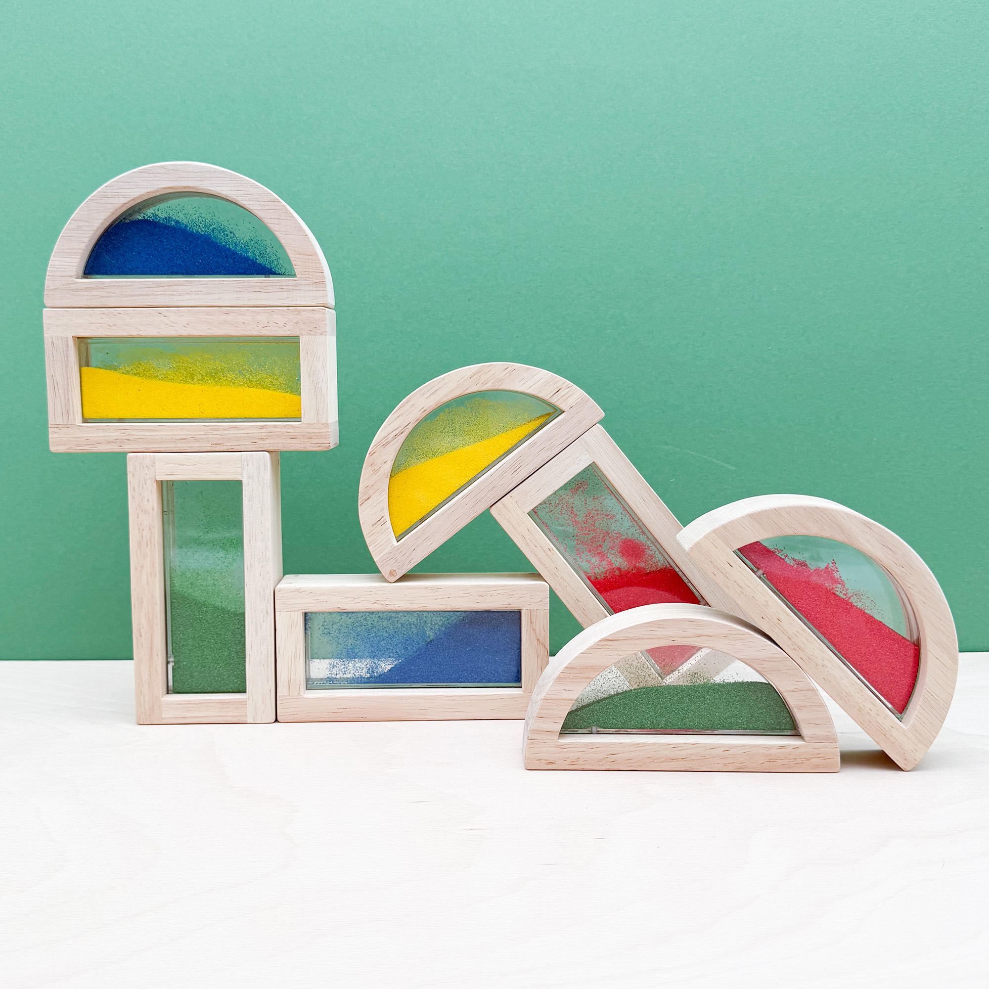 Regenbogen Bausteine mit Sandfüllung