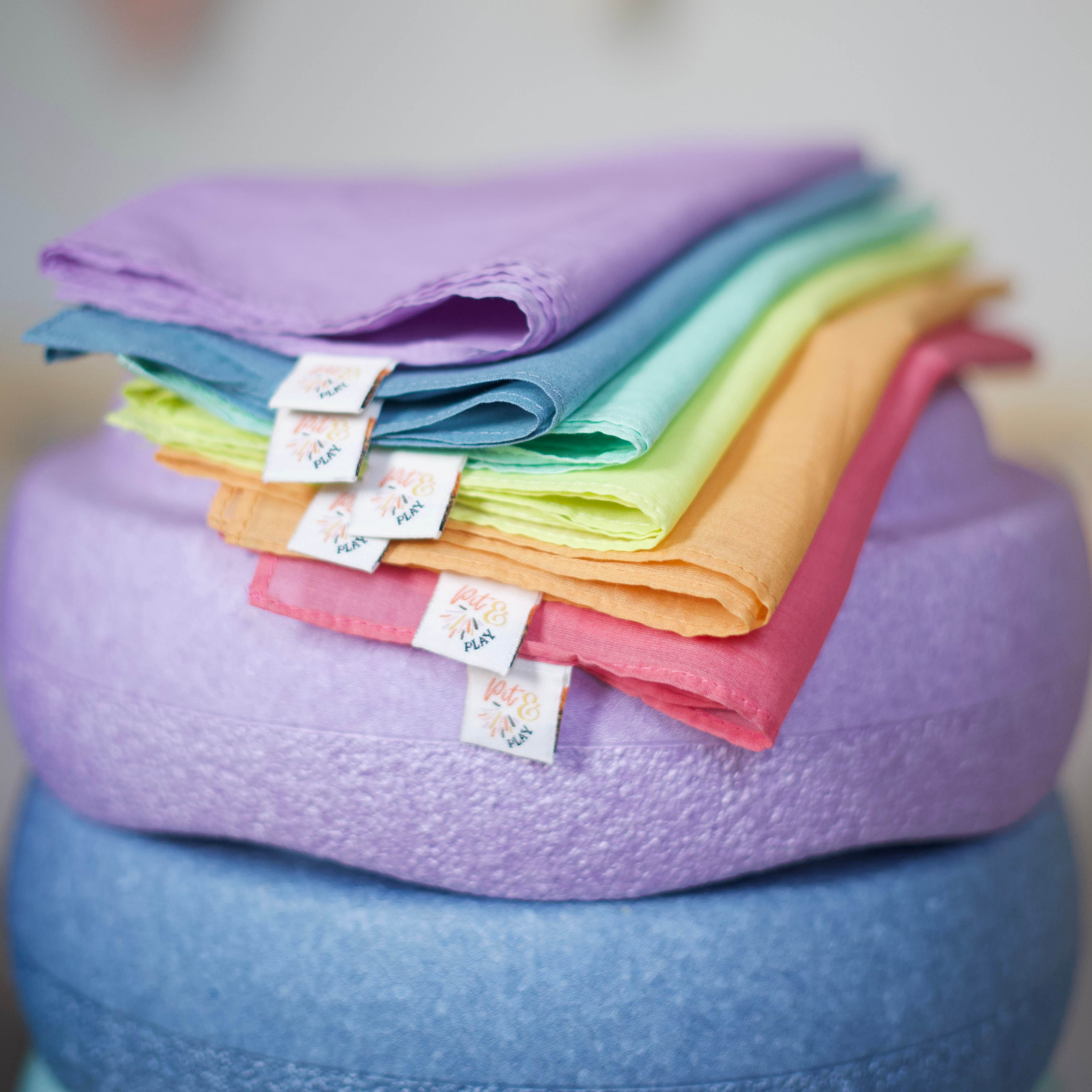 Spieltuch Set Pastell 48 x 48 cm