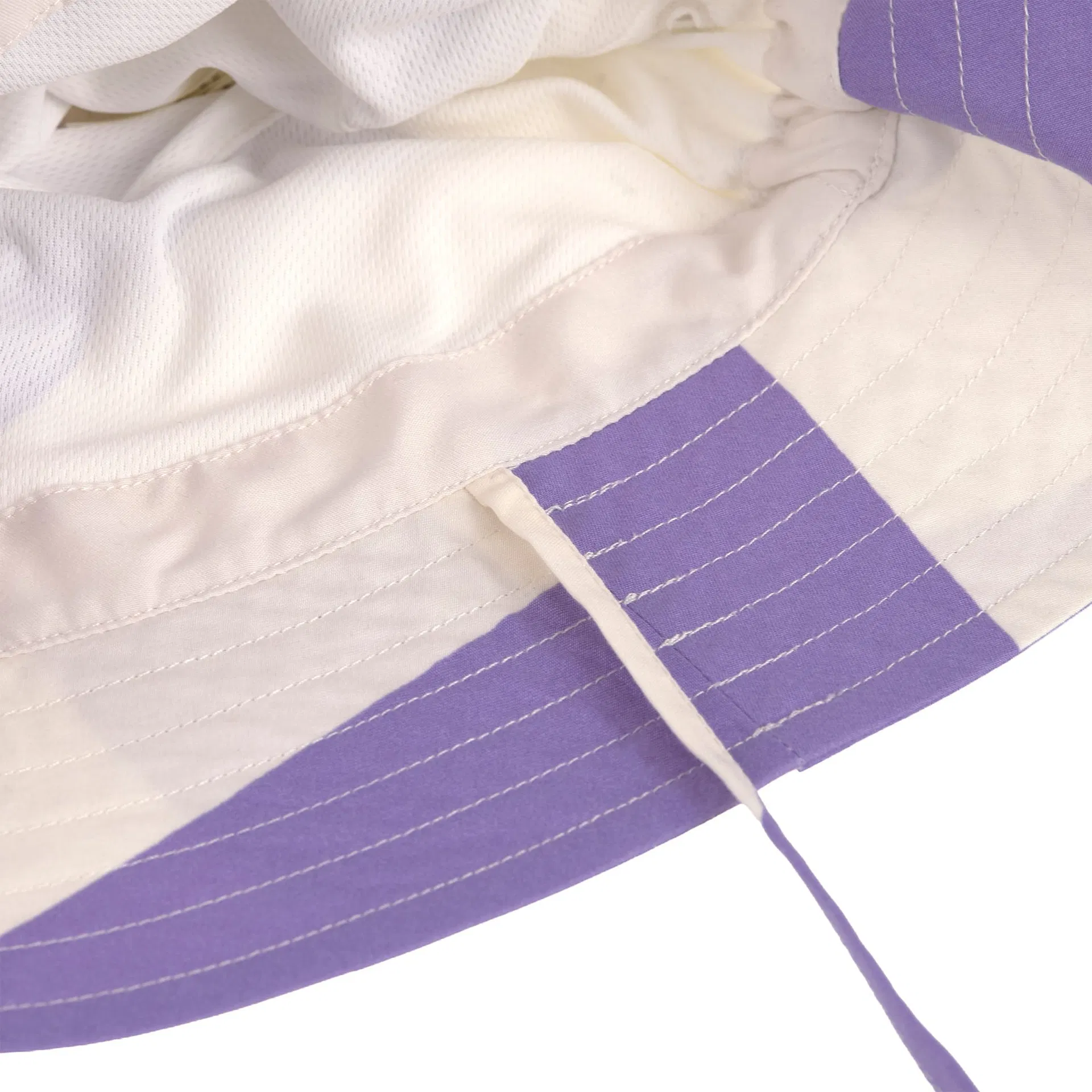 UV-Fischerhut Streifen Ciao Lila Weiß