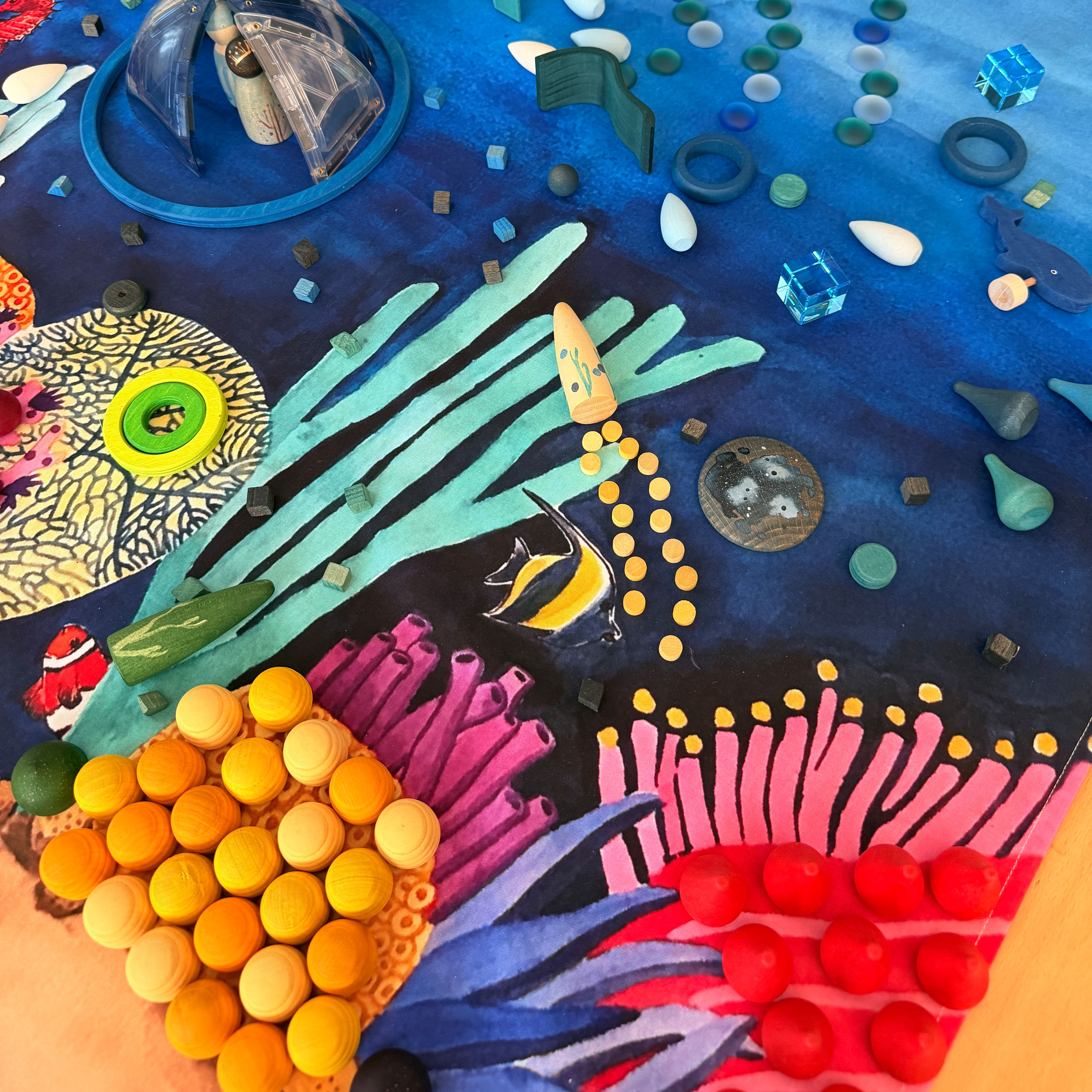 Spieltuch Amongst Corals 100 x 100 cm