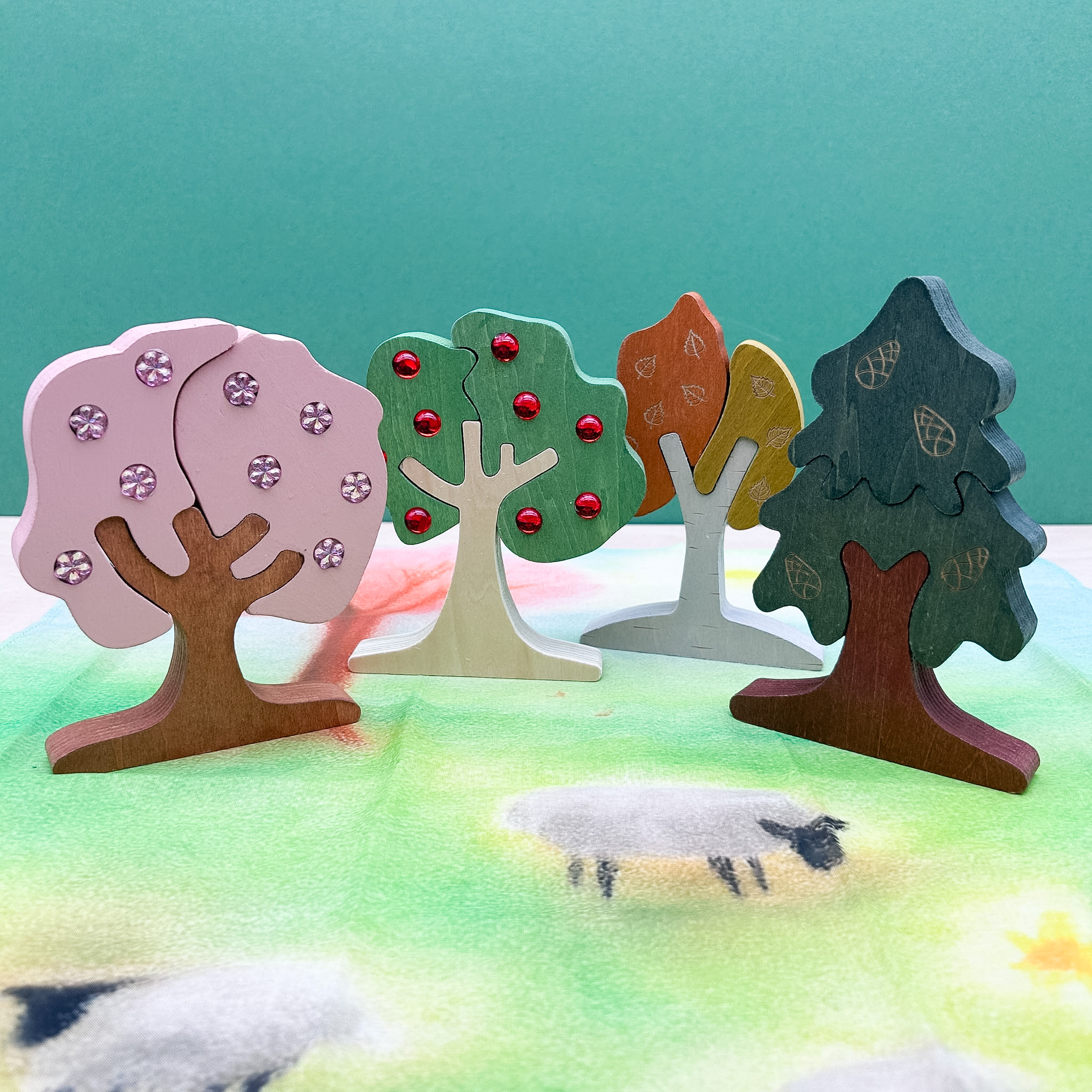 Saisonale Edelsteinbäume