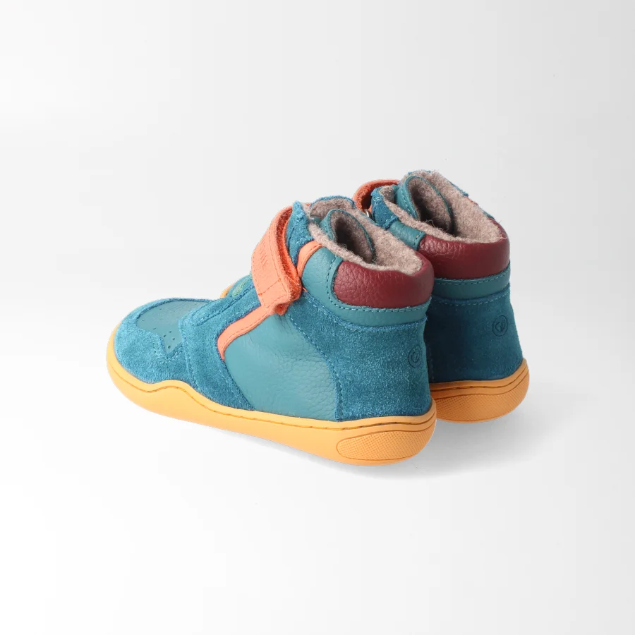 Barfußschuhe anurafroschSTYLE petrol Wolle