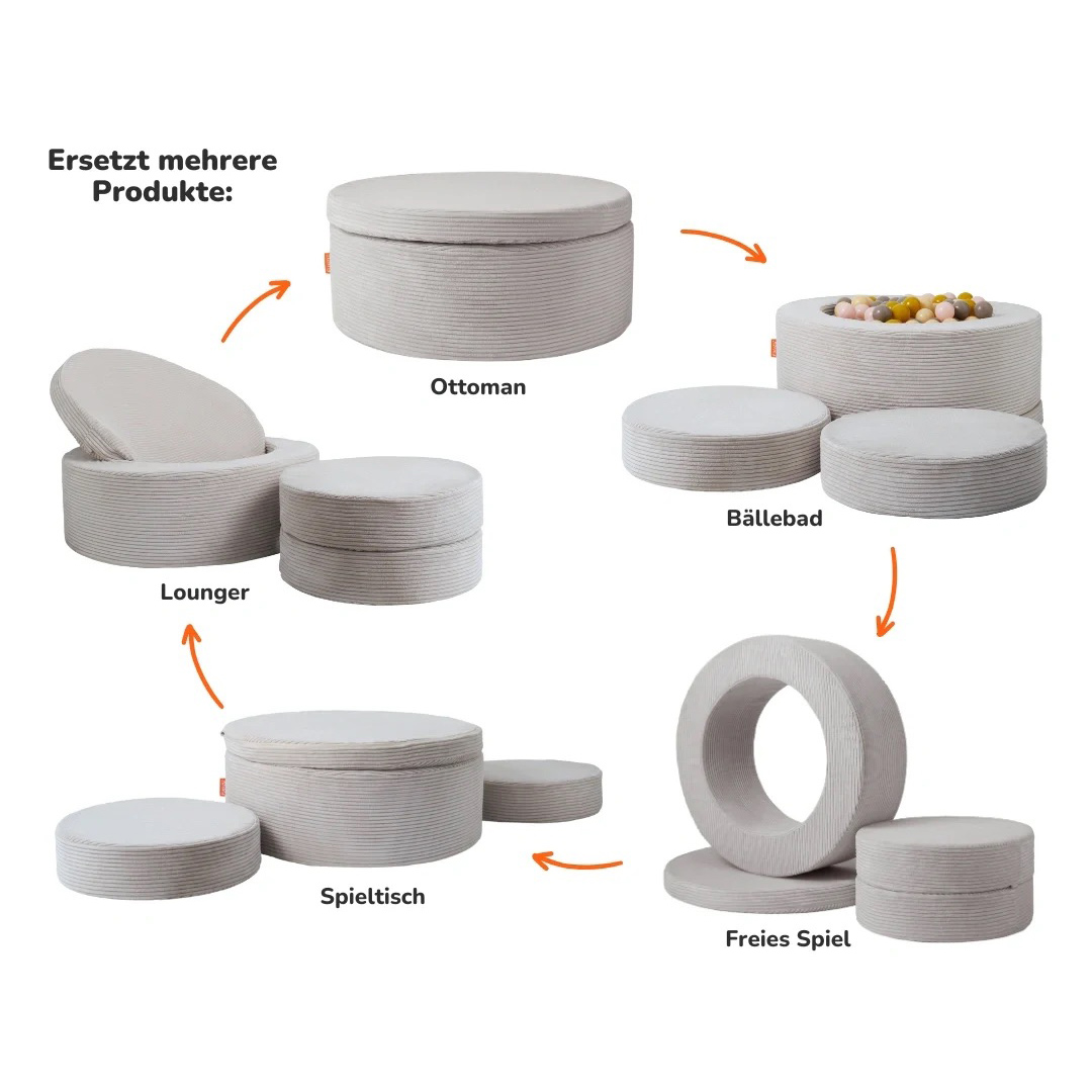 Donut Cord Koala Grau