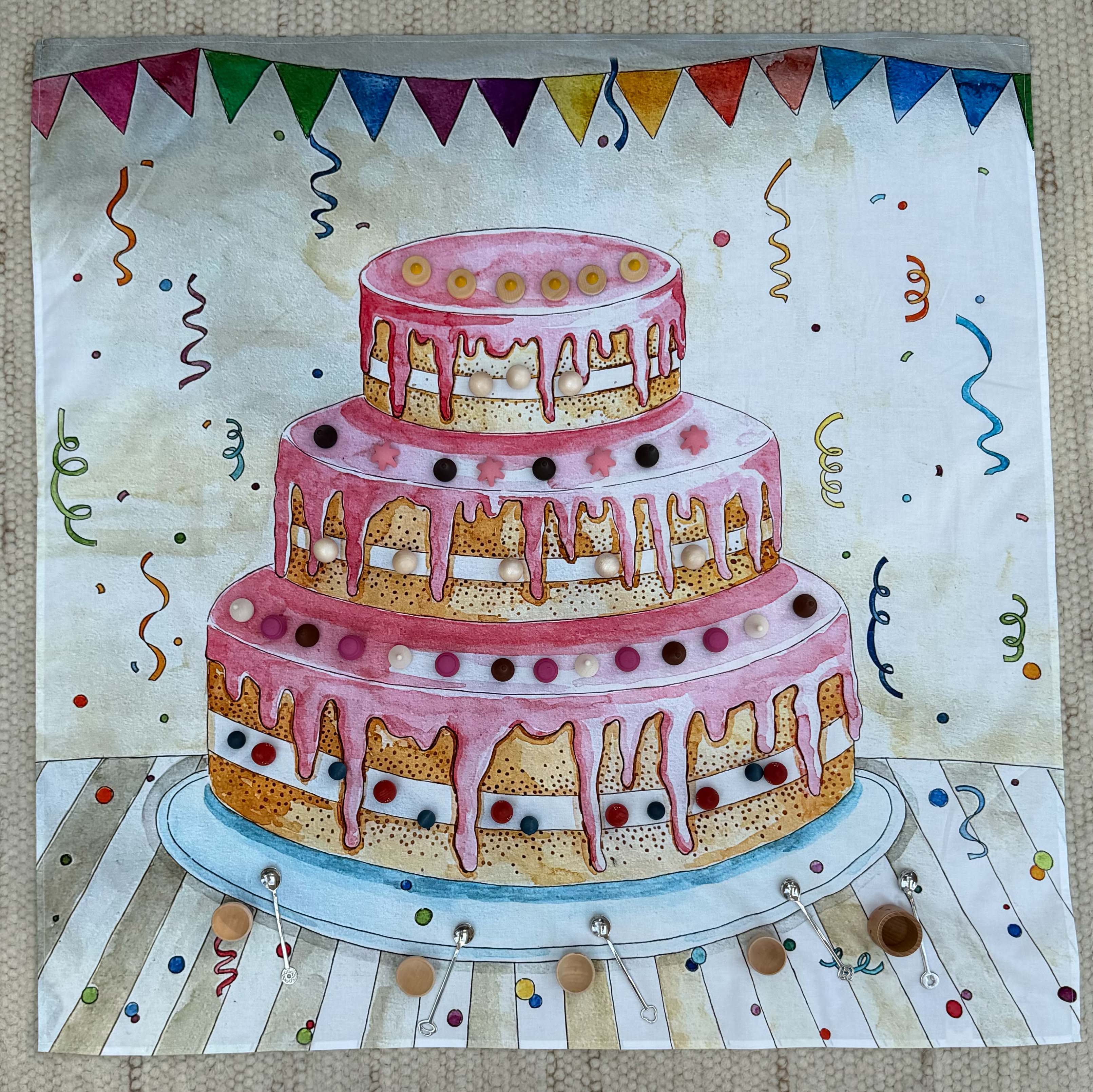 Spieltuch The Everlasting Cake Set 100 x 100 cm