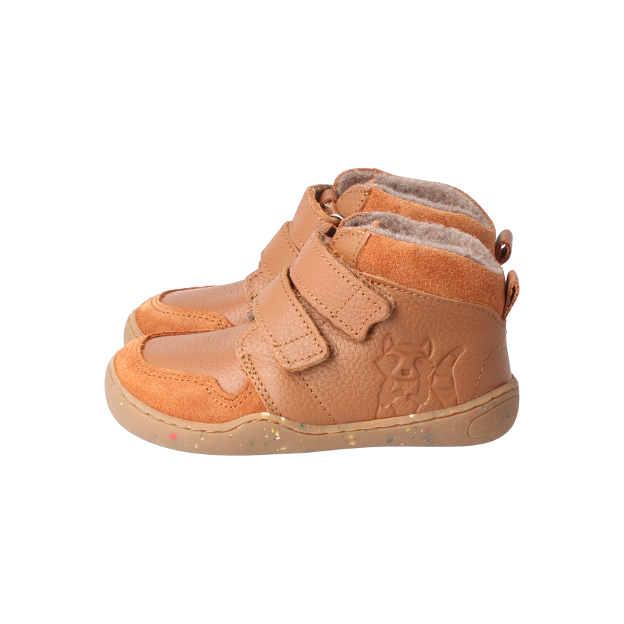 Barfußschuh waschbärSTYLE haselnuss Wolle