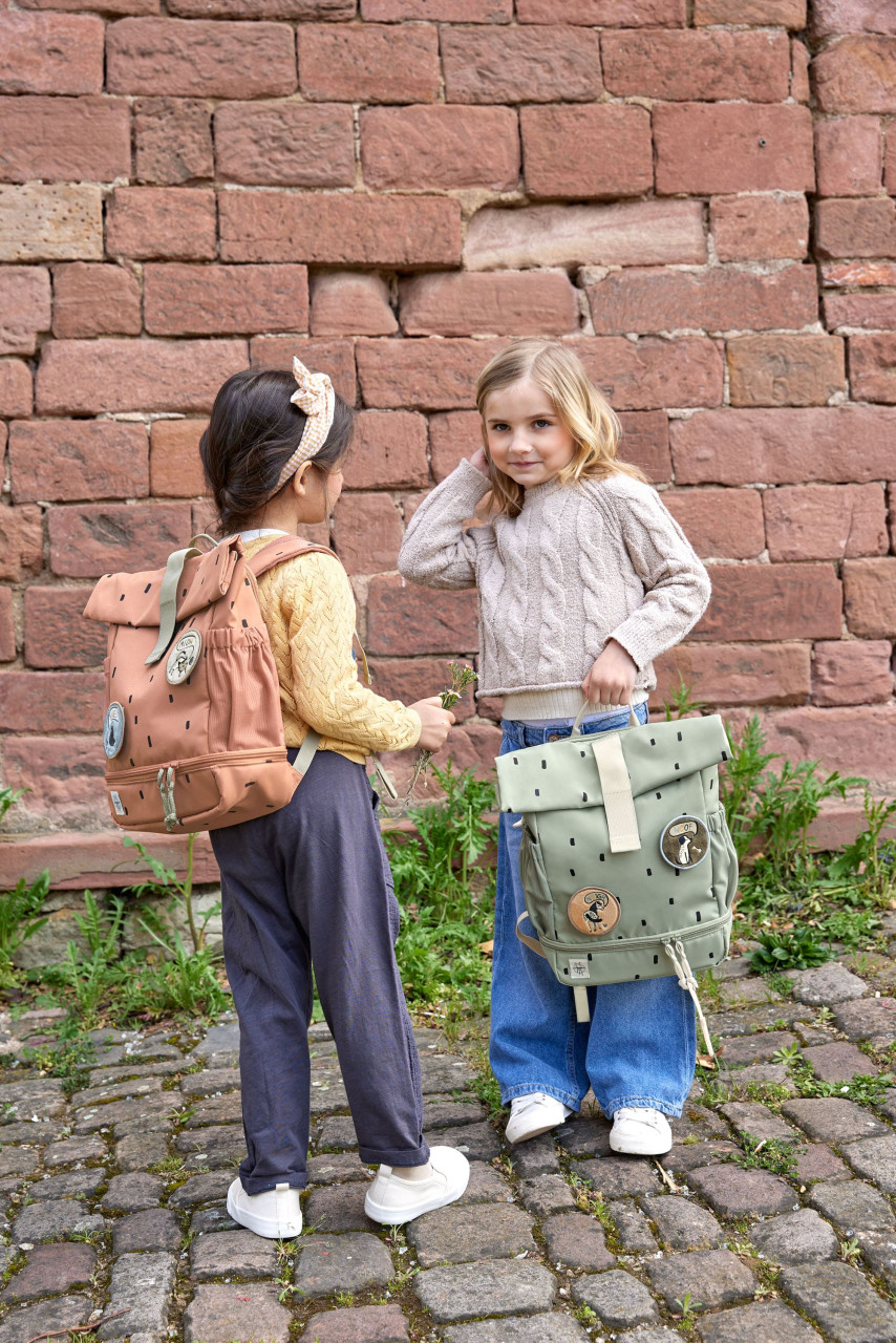 Rucksack Mini Rolltop Happy Prints Light Olive