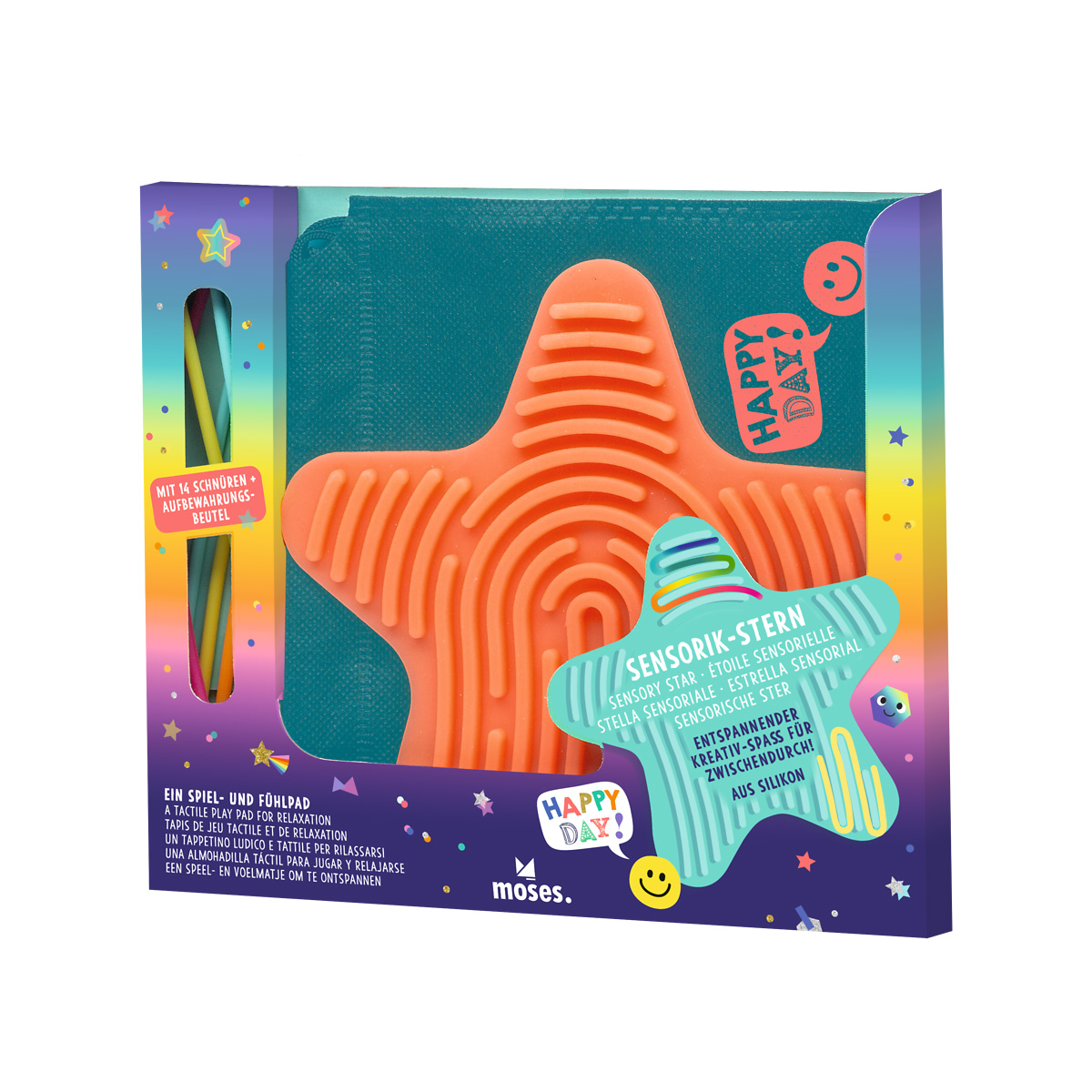 Motorik Stern mit Silikonschnüren Motorik Stern mit Silikonschnüren