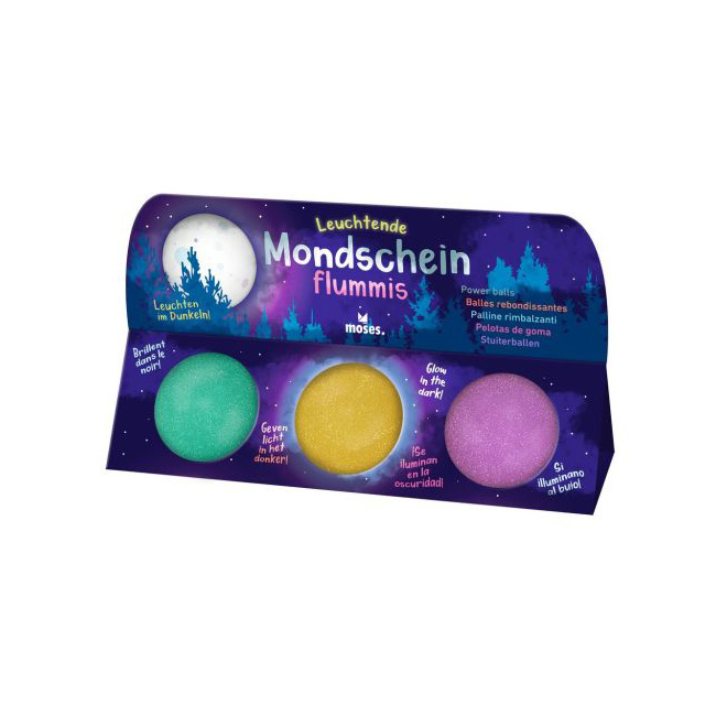 Leuchtende Mondschein-Flummis (3er Set)