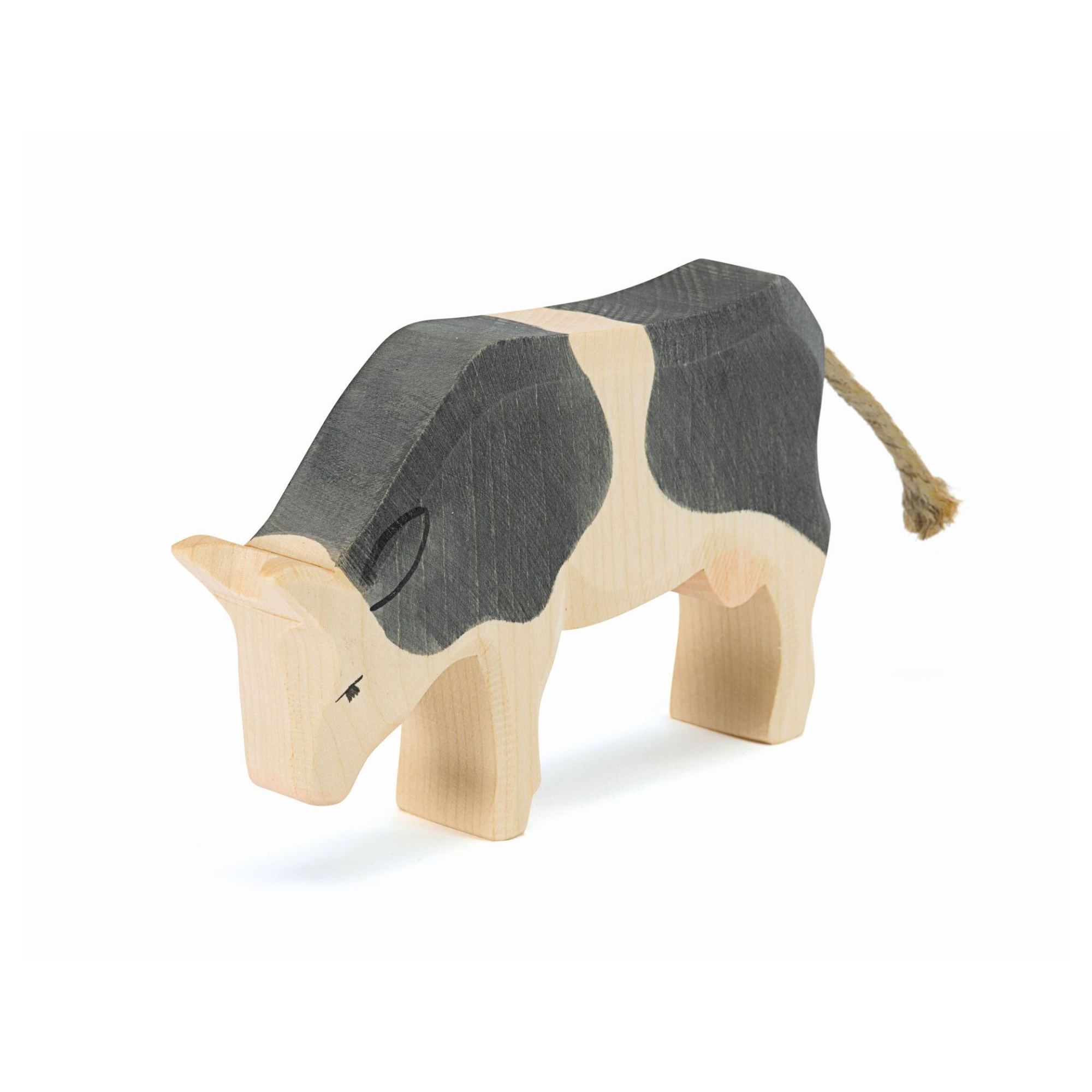 Kuh schwarz fressend 