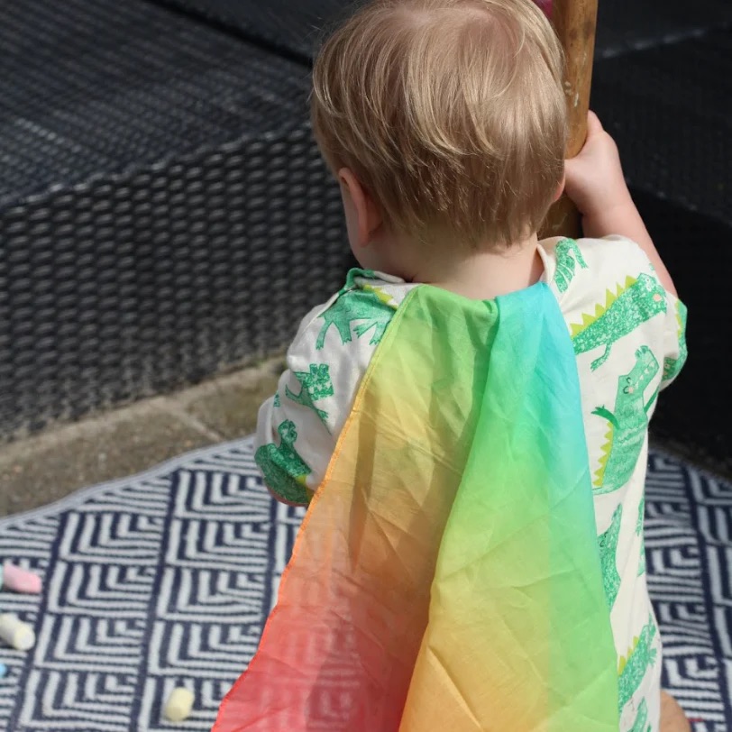 Spieltuch Rainbow Pastell 50 x 50 cm