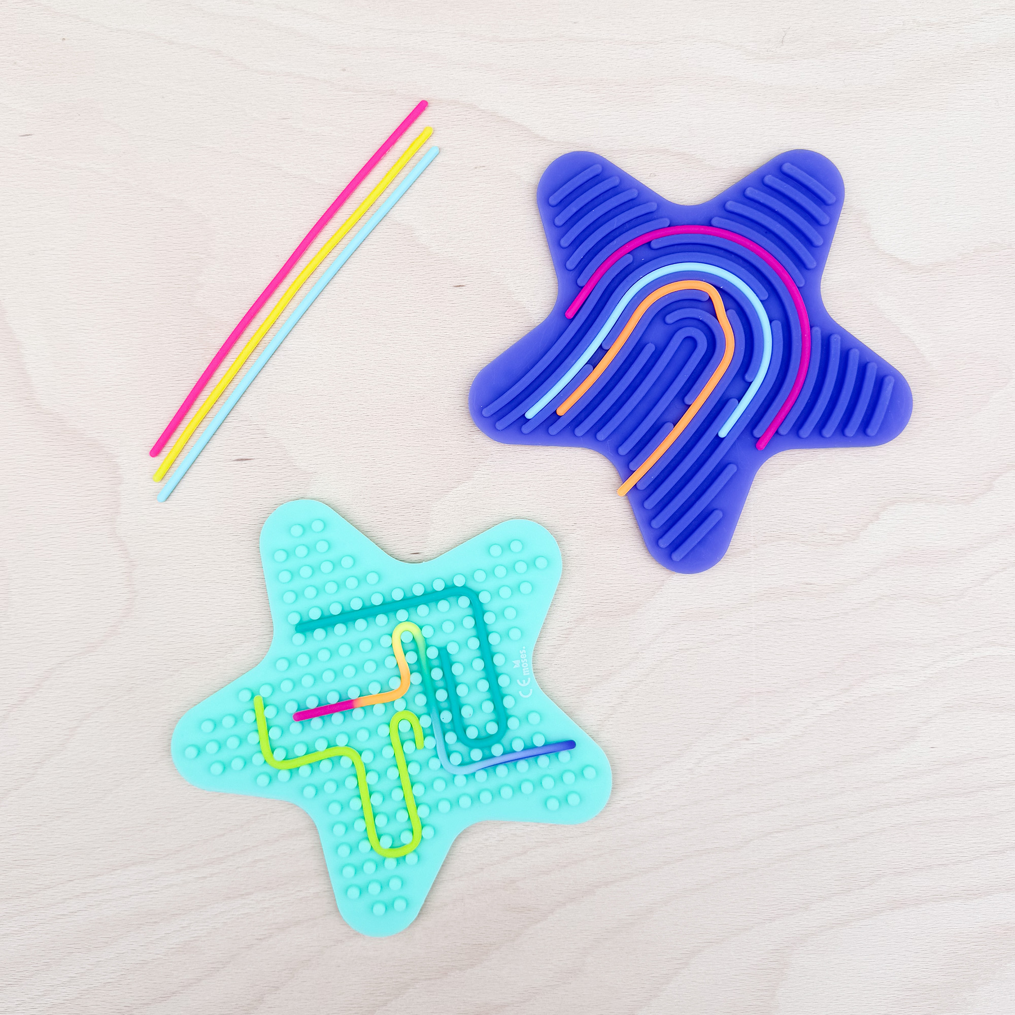 Motorik Stern mit Silikonschnüren