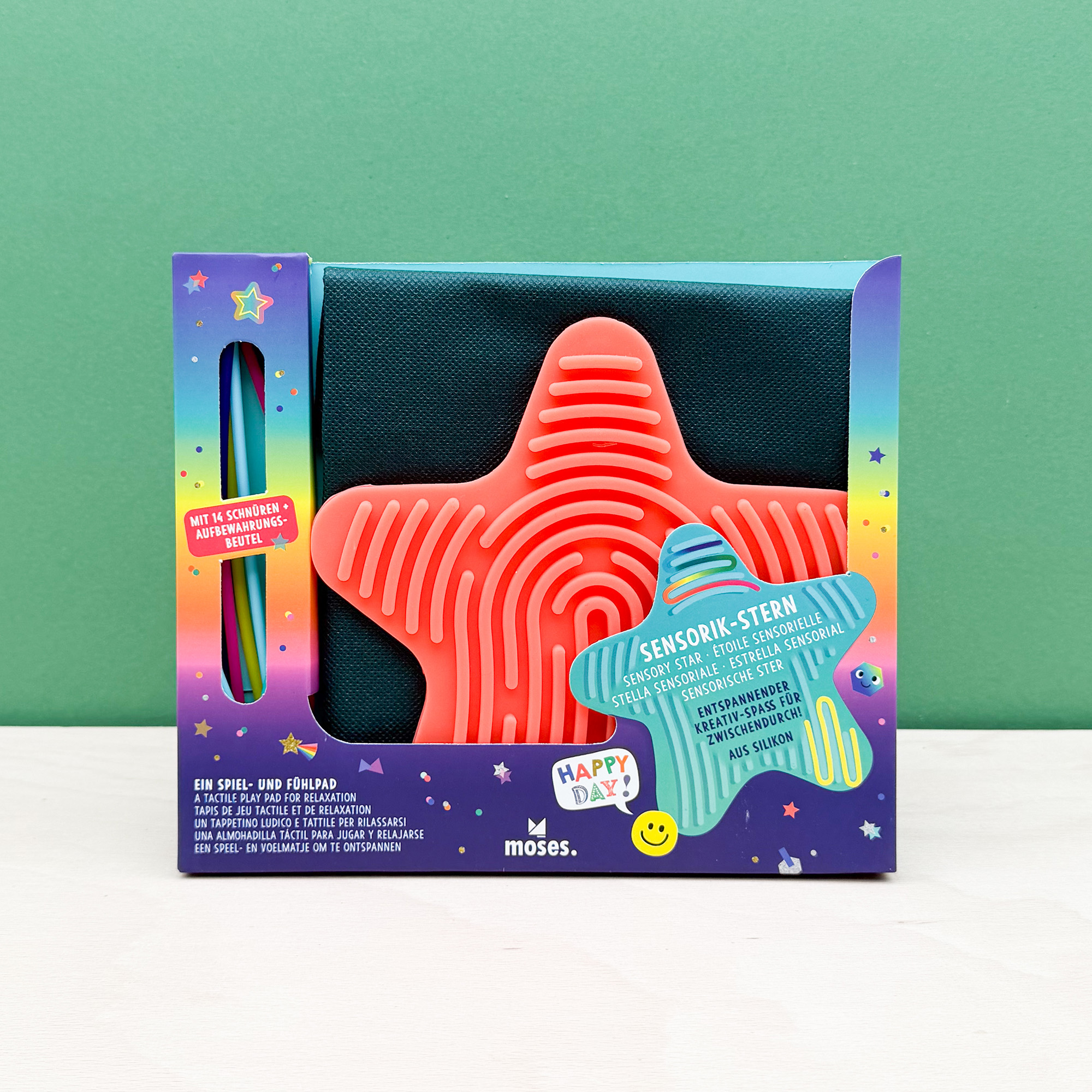 Motorik Stern mit Silikonschnüren