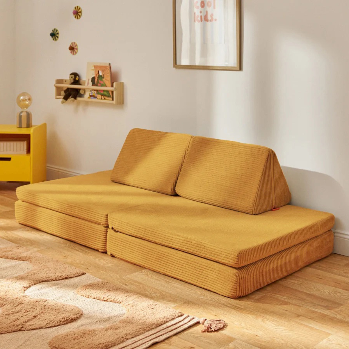 Spielsofa Cord Senf Gelb