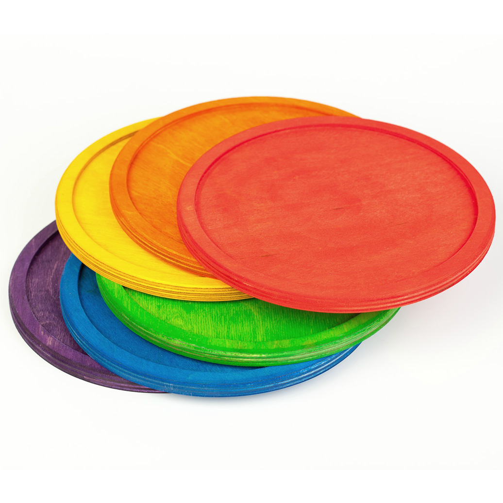 Holzspielzeug Set Rainbow Dishes