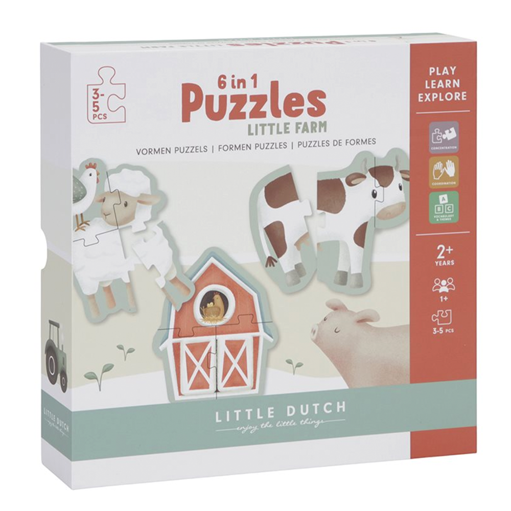 6 in 1 Puzzle Set Little Farm