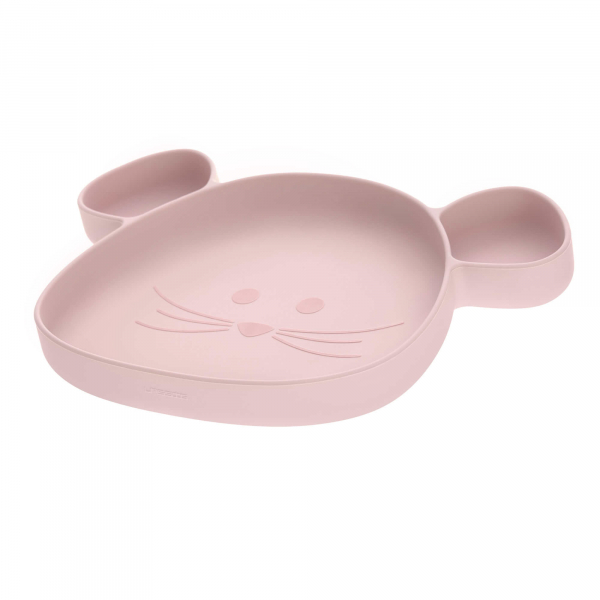Silikonteller mit Saugnapf Little Chums Mouse Rosa