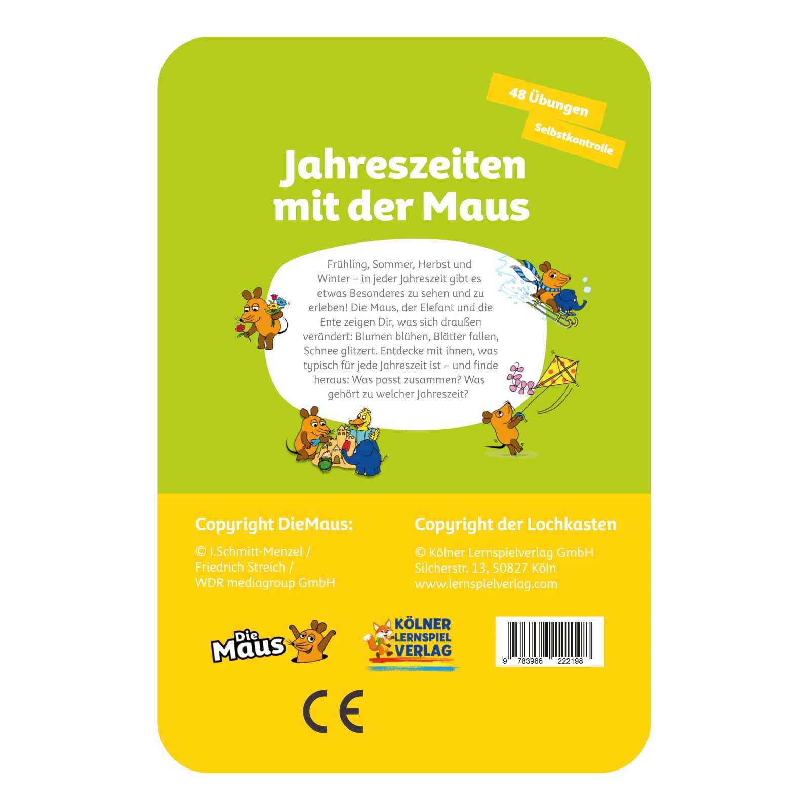 Lochkasten Kartensatz Jahreszeiten mit der Maus 5-6 Lochkasten Kartensatz Jahreszeiten mit der Maus 5-6