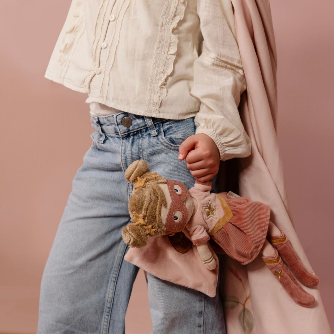 Kuschelpuppe Superheldin Rosa