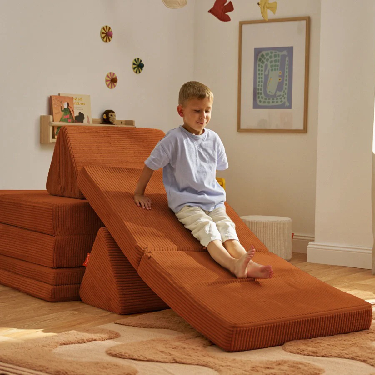 Spielsofa Cord Rost Orange