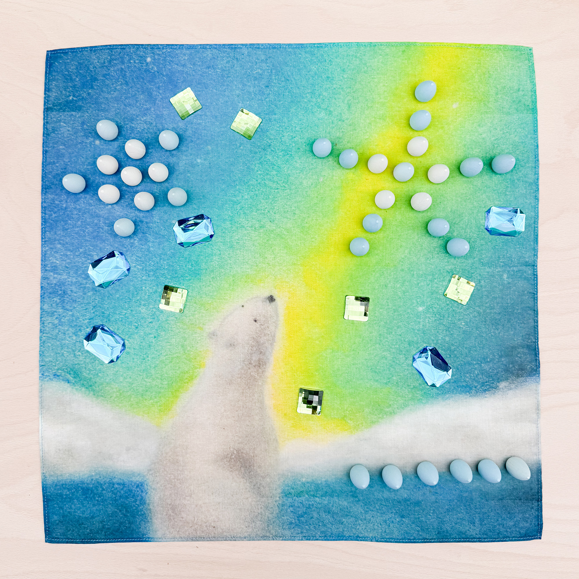 Spieltuch Eisbär 50 x 50 cm