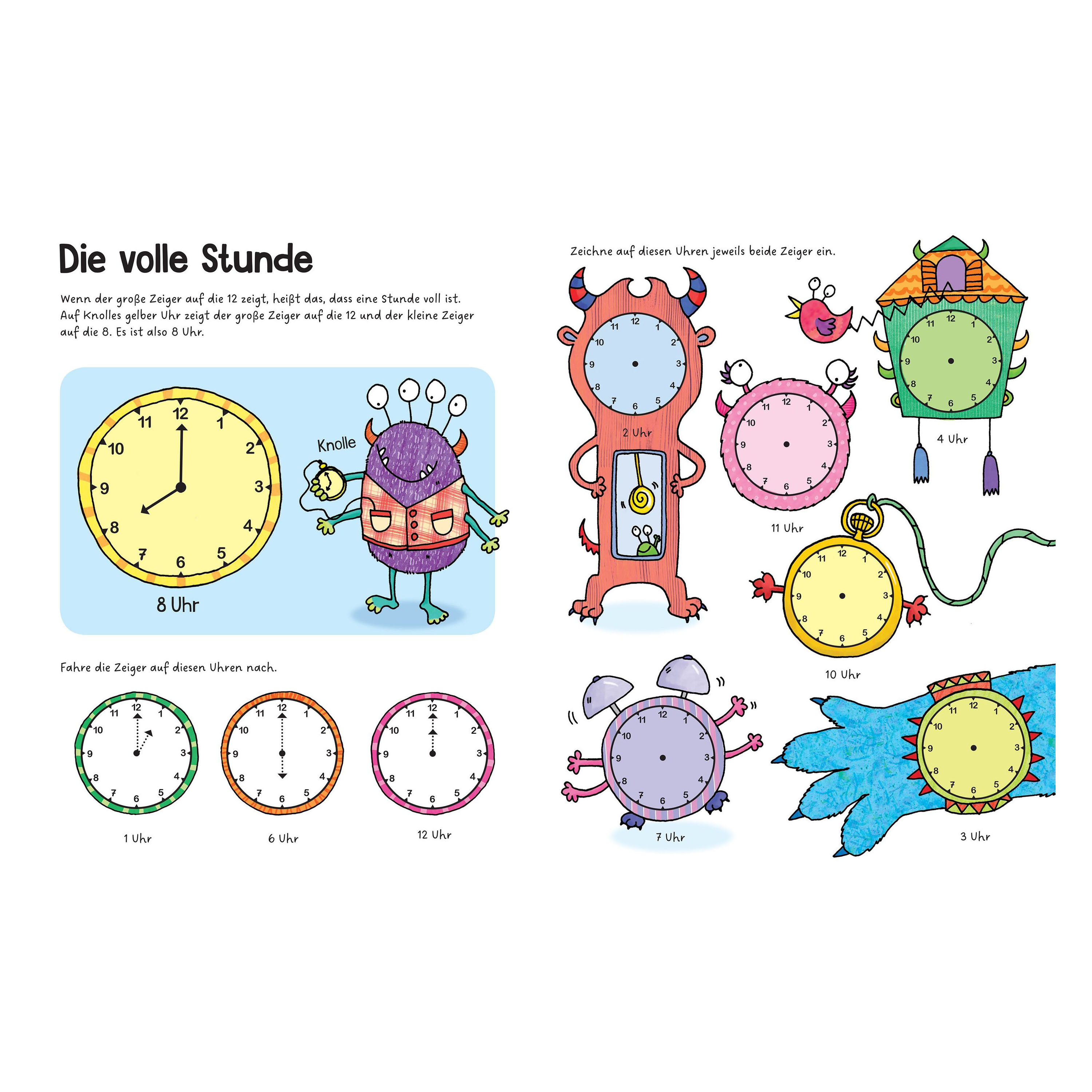 Mein Wisch-und-Weg Buch: Wie spät ist es?