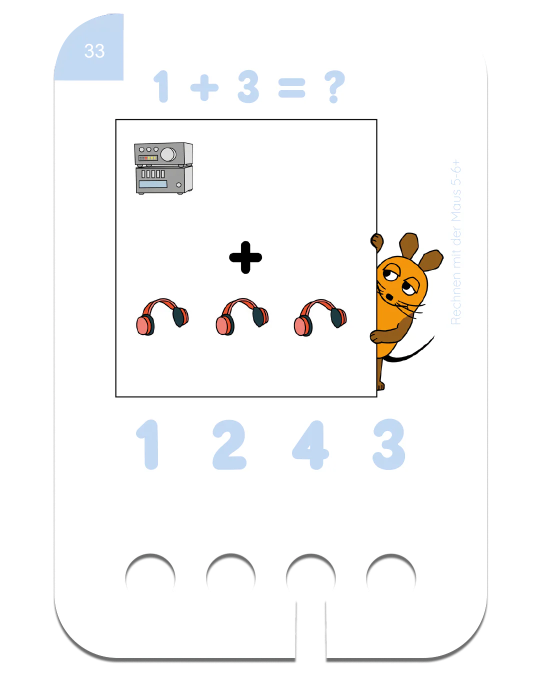 Lochkasten Kartensatz Erstes Rechnen mit der Maus 5-6