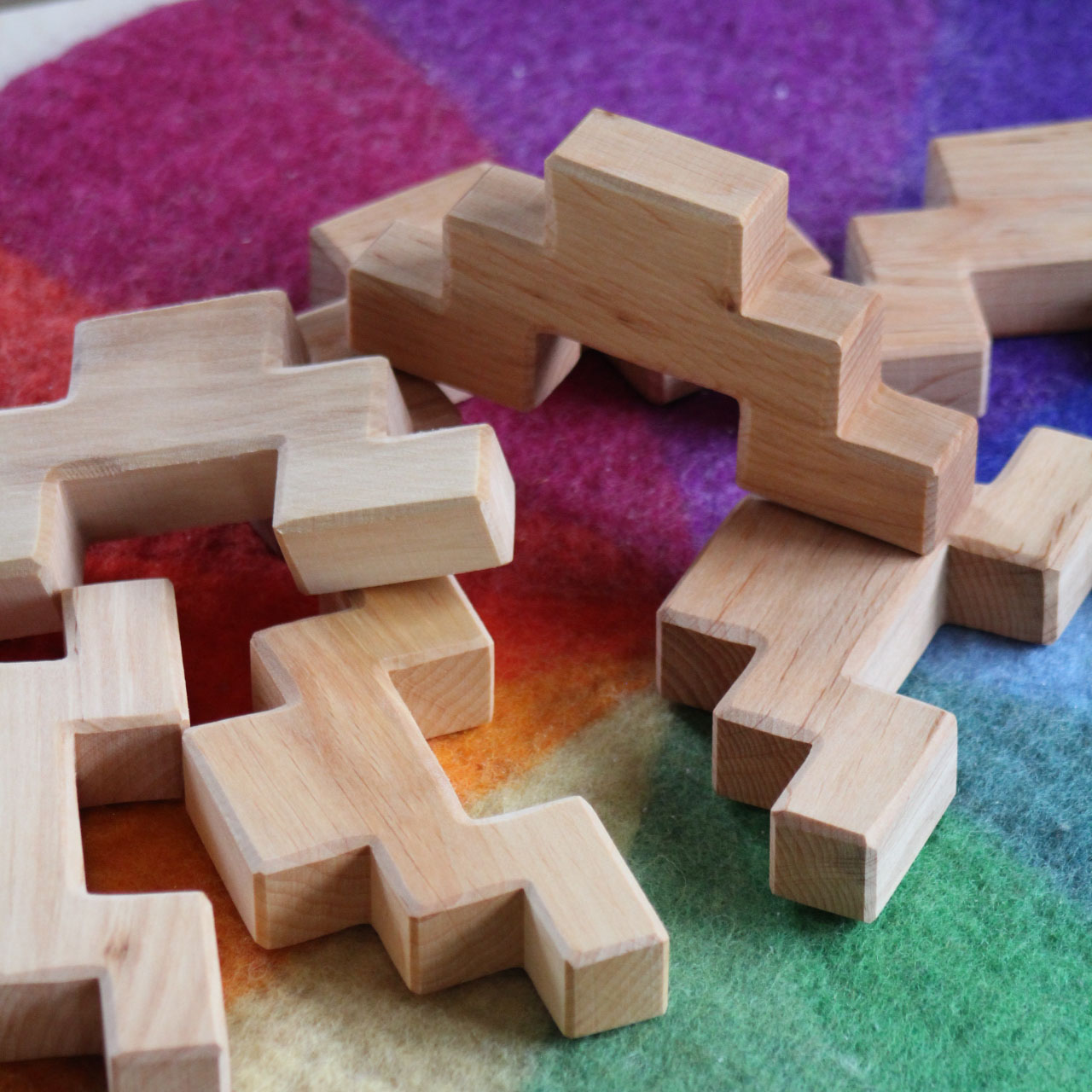 Treppenklötze Natur Einzelstück