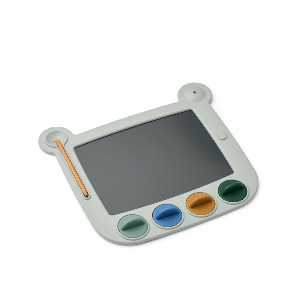VENZORA LCD-Zeichenbrett mit Stempeln Dove Blue Multi Mix
