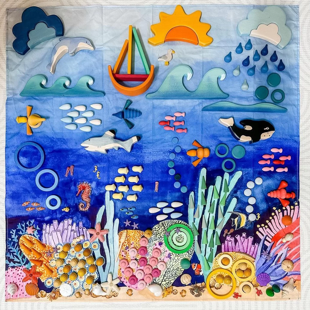 Spieltuch Amongst Corals 100 x 100 cm