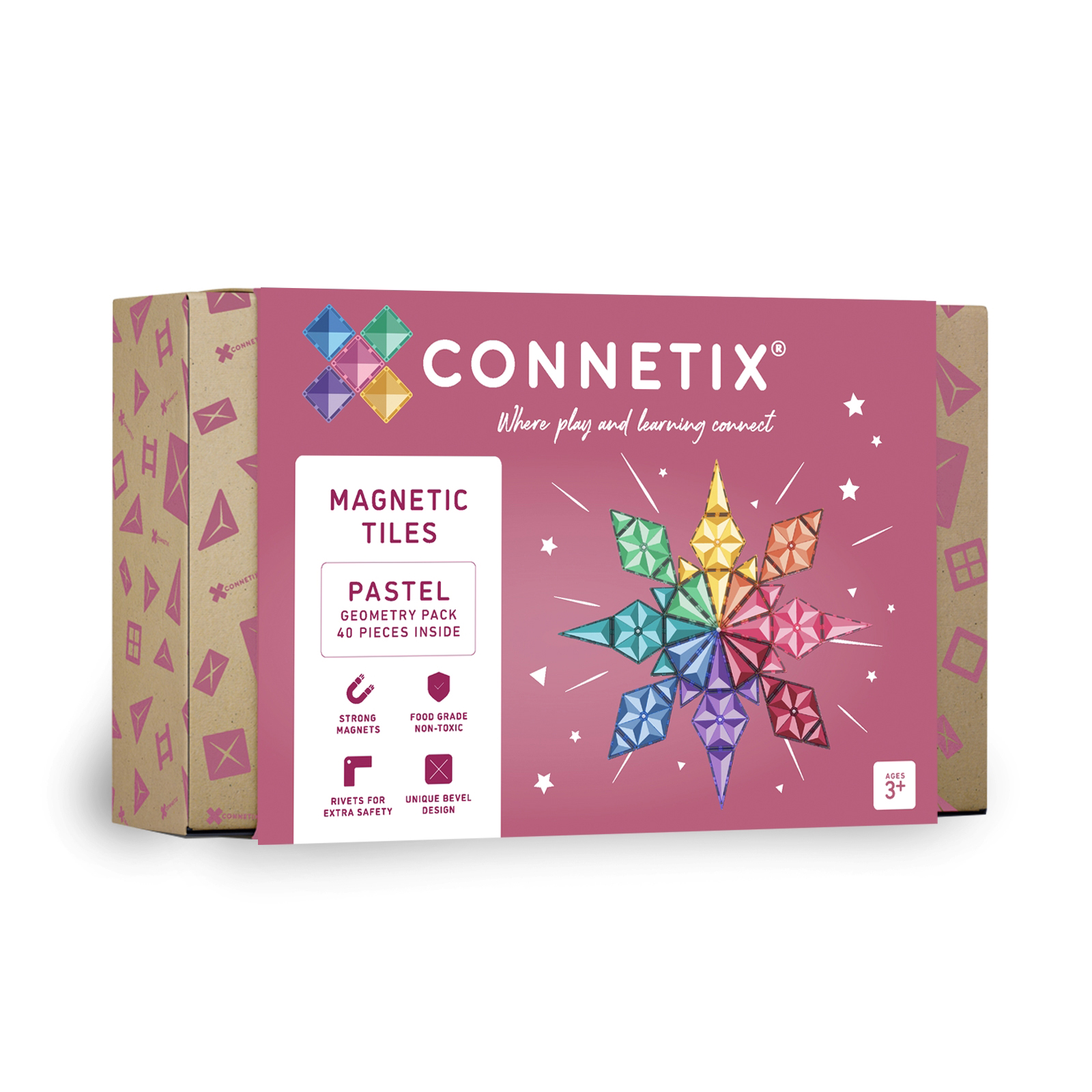 Magnetbausteine Pastel Geometry Pack 40tlg.