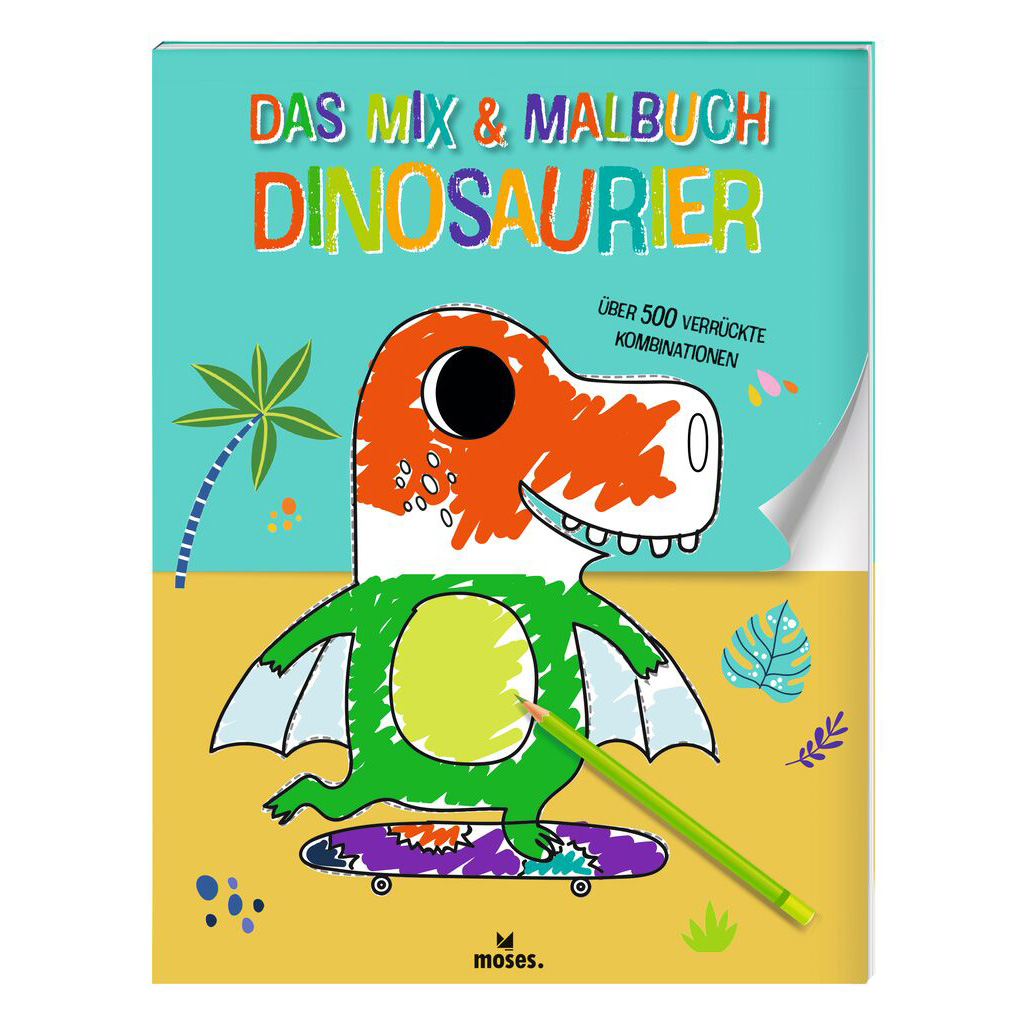 Mix und Malbuch Dinosaurier