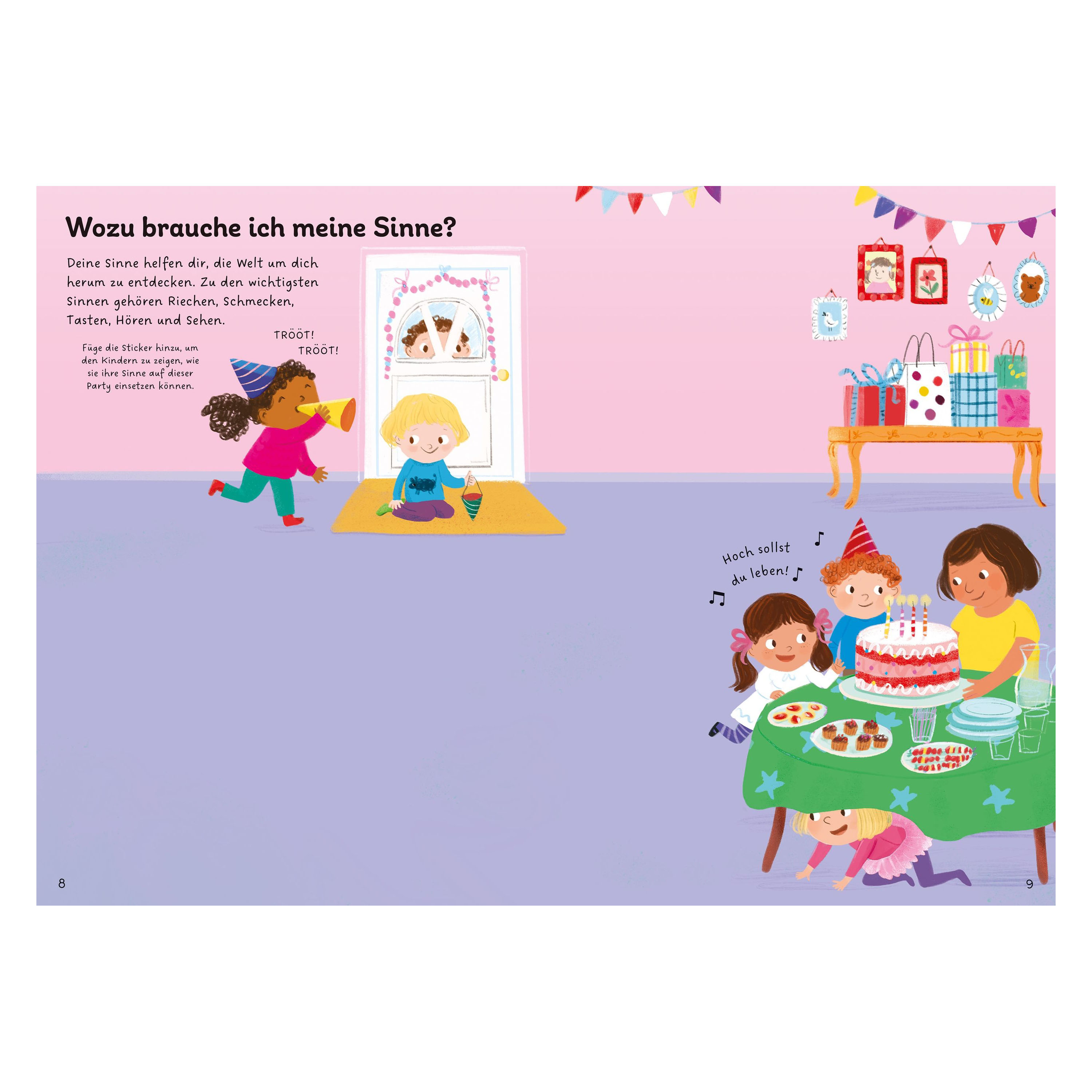 Mein Immer-wieder-Stickerbuch: Körper, Sinne und Gefühle