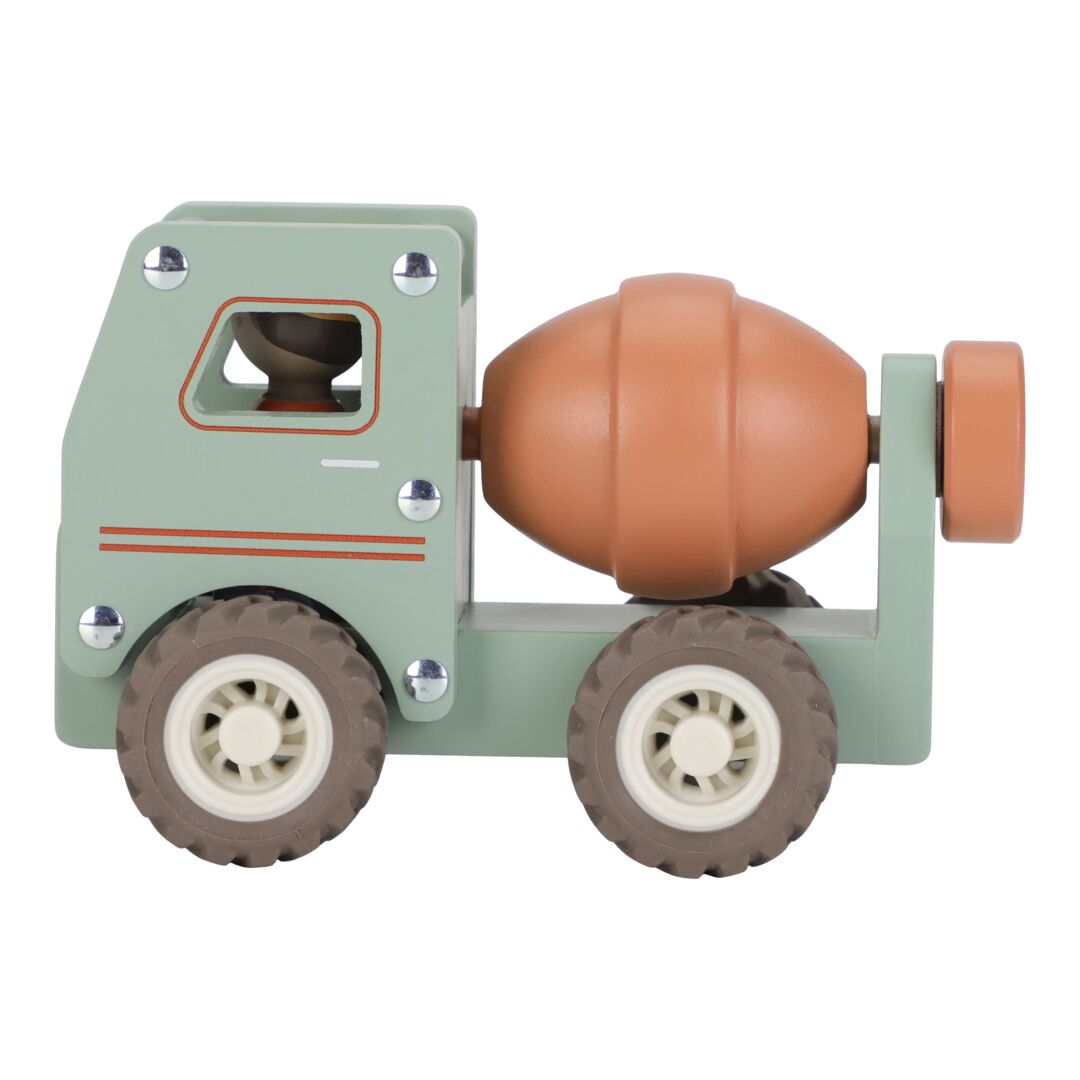 Betonmischer mit Holzpuppe