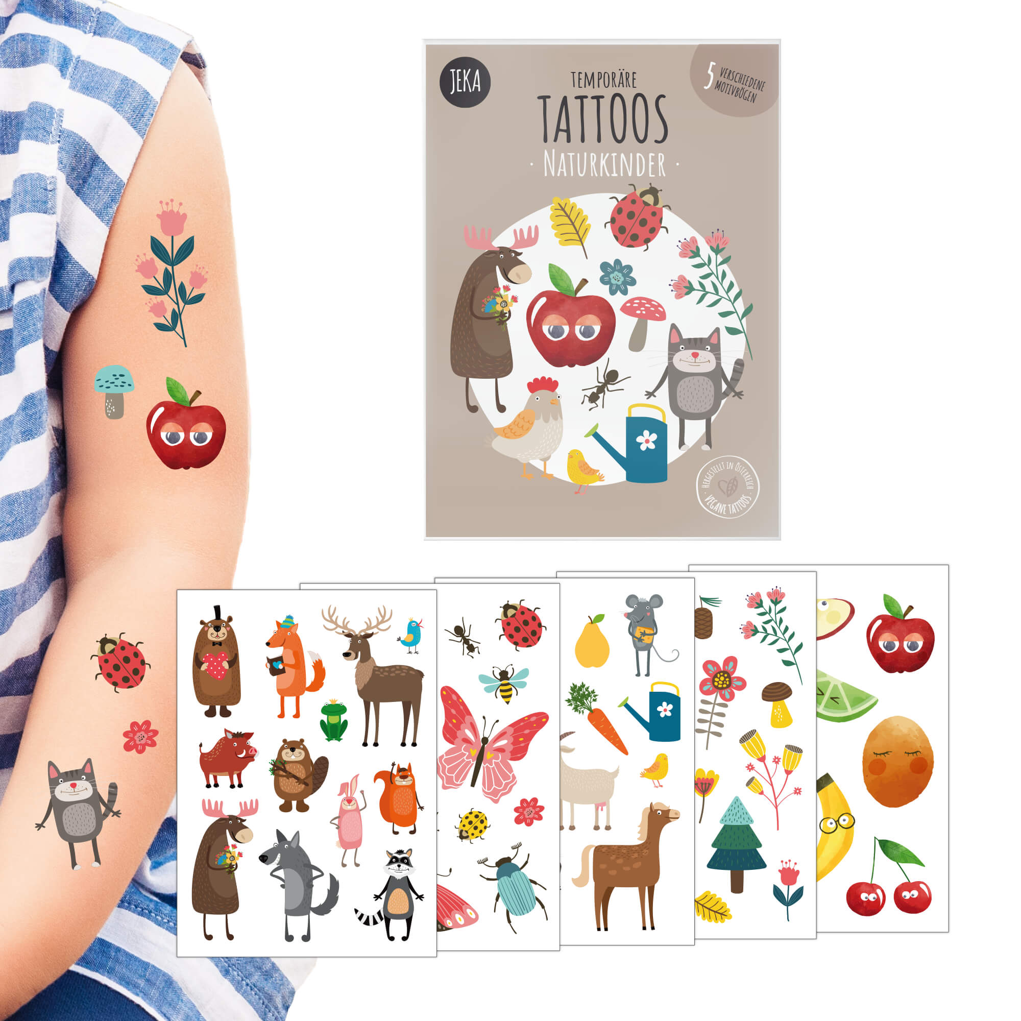 Temporäre Tattoos Naturkinder