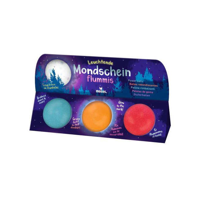 Leuchtende Mondschein-Flummis (3er Set)