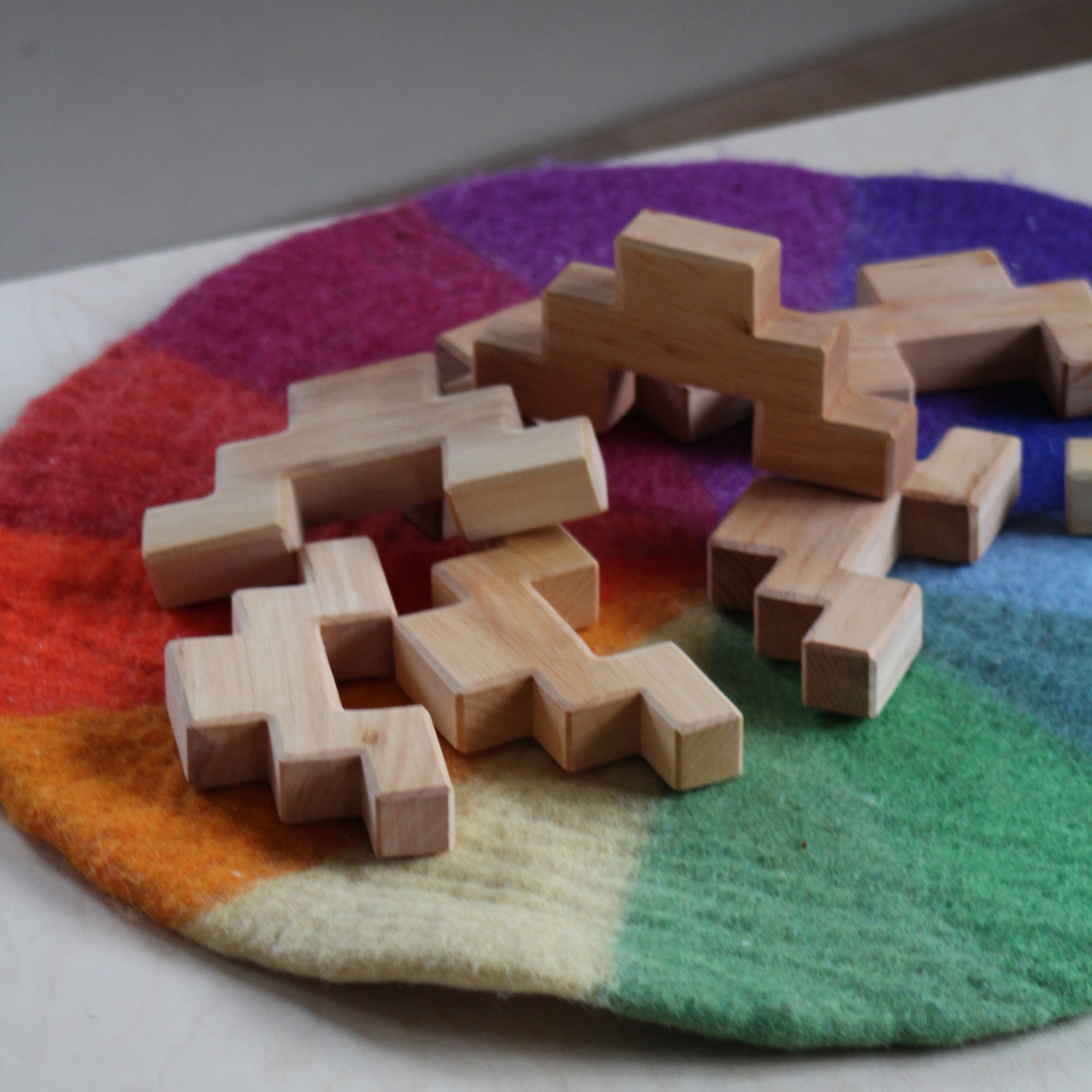 Treppenklötze Natur Einzelstück