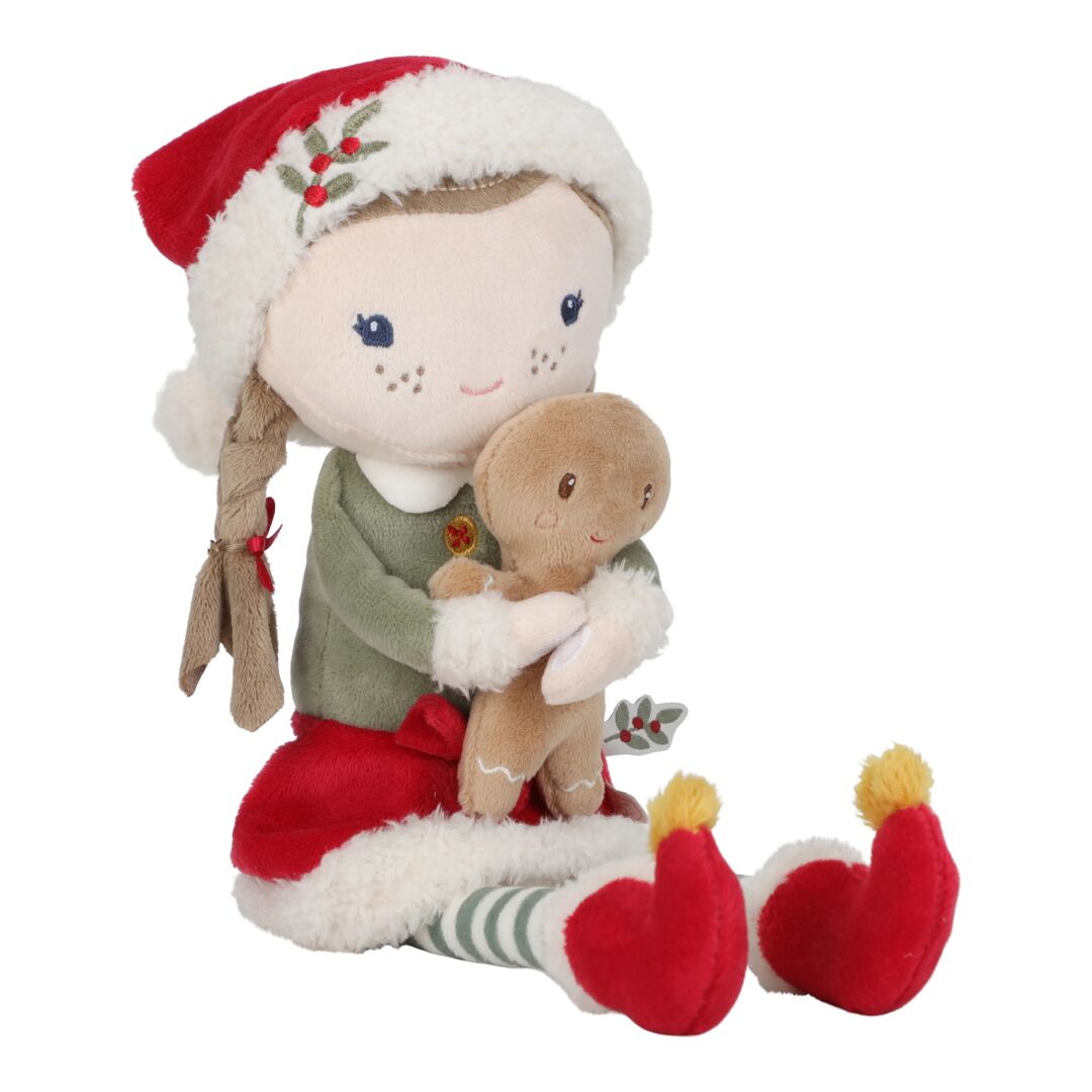 Kuschelpuppe Weihnachten Rosa