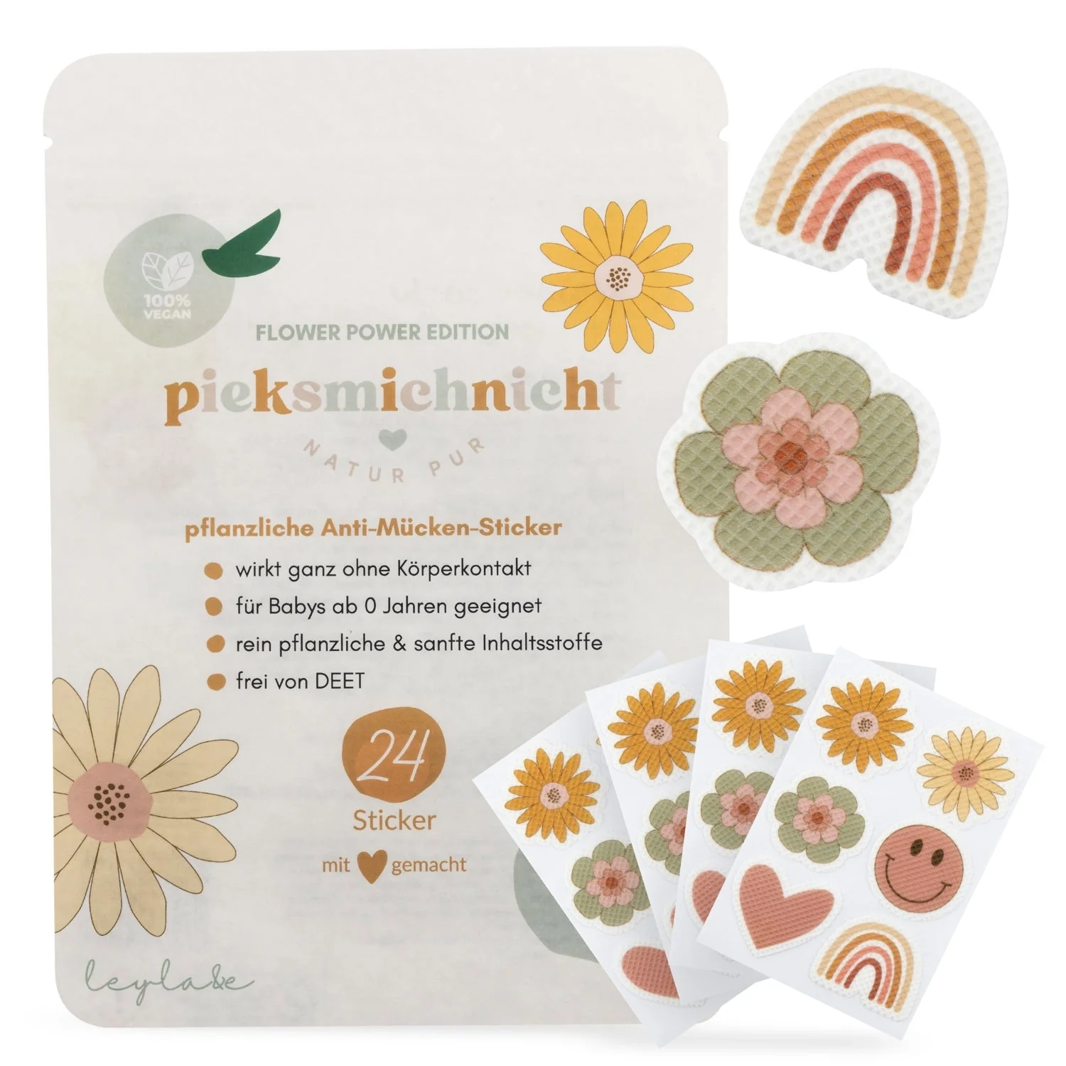 Mückensticker Flower Power