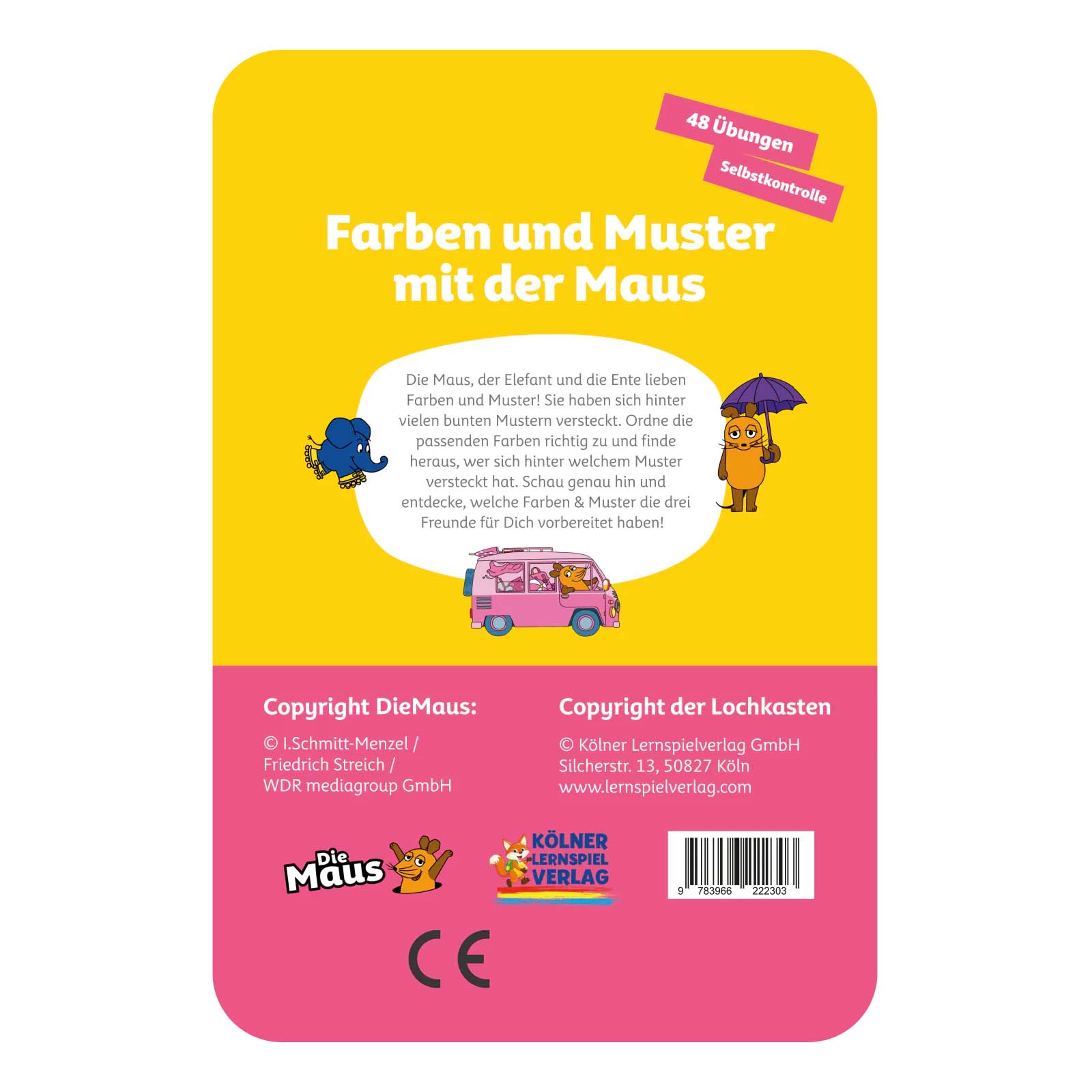 Lochkasten Kartensatz Farben und Muster mit der Maus 3-4