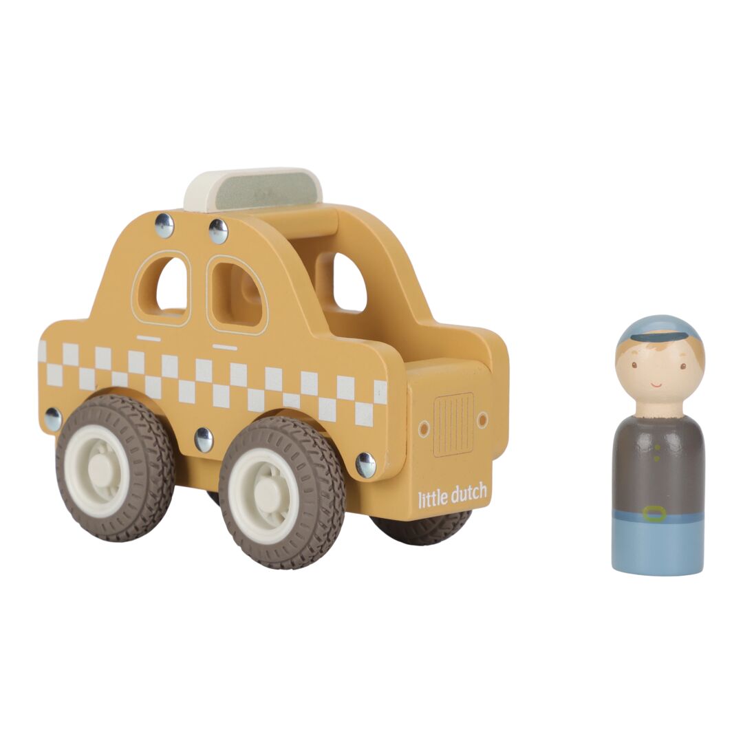 Taxi mit Holzpuppe