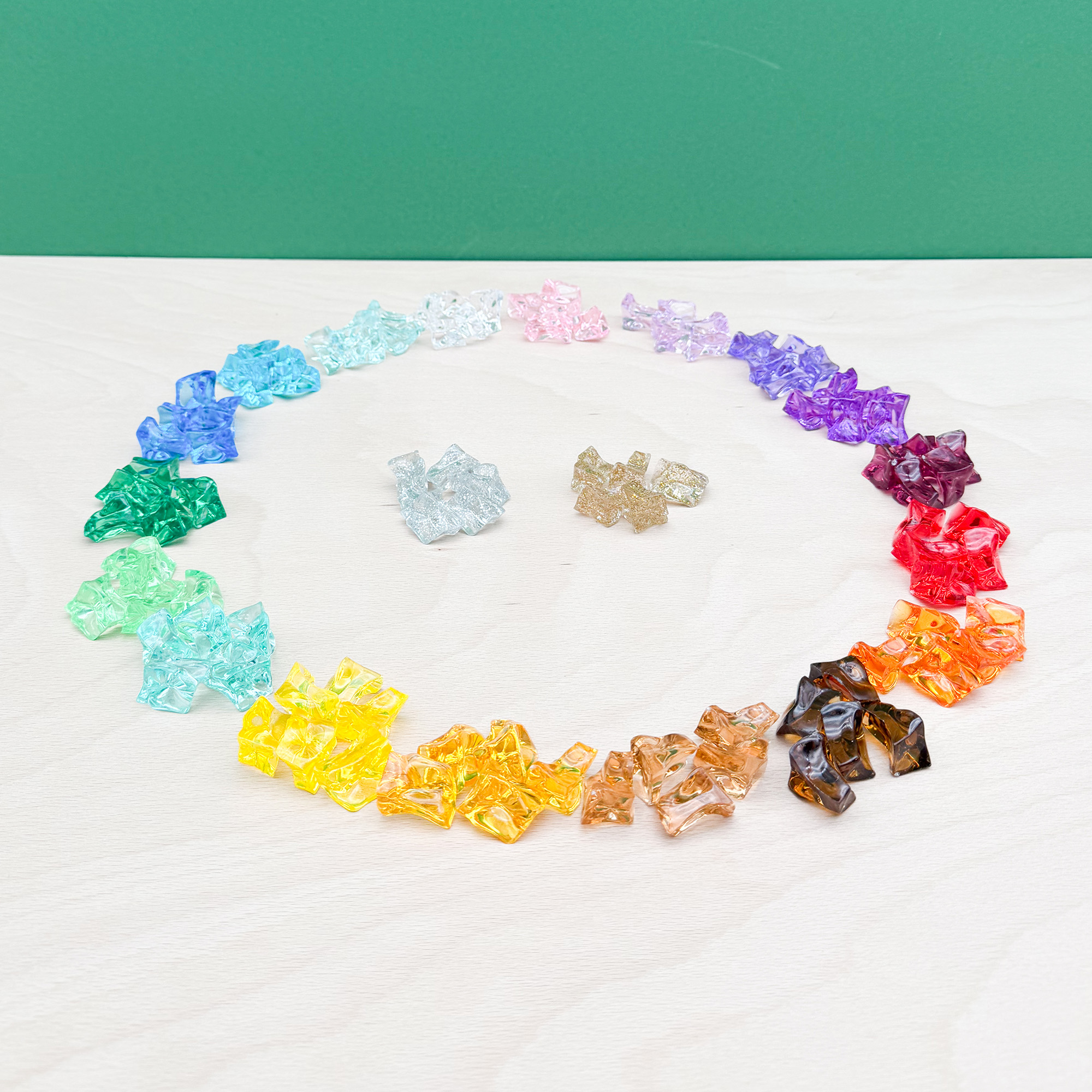 Legesteine 4 Elemente Feuer, Wasser, Erde, Luft 100tlg.