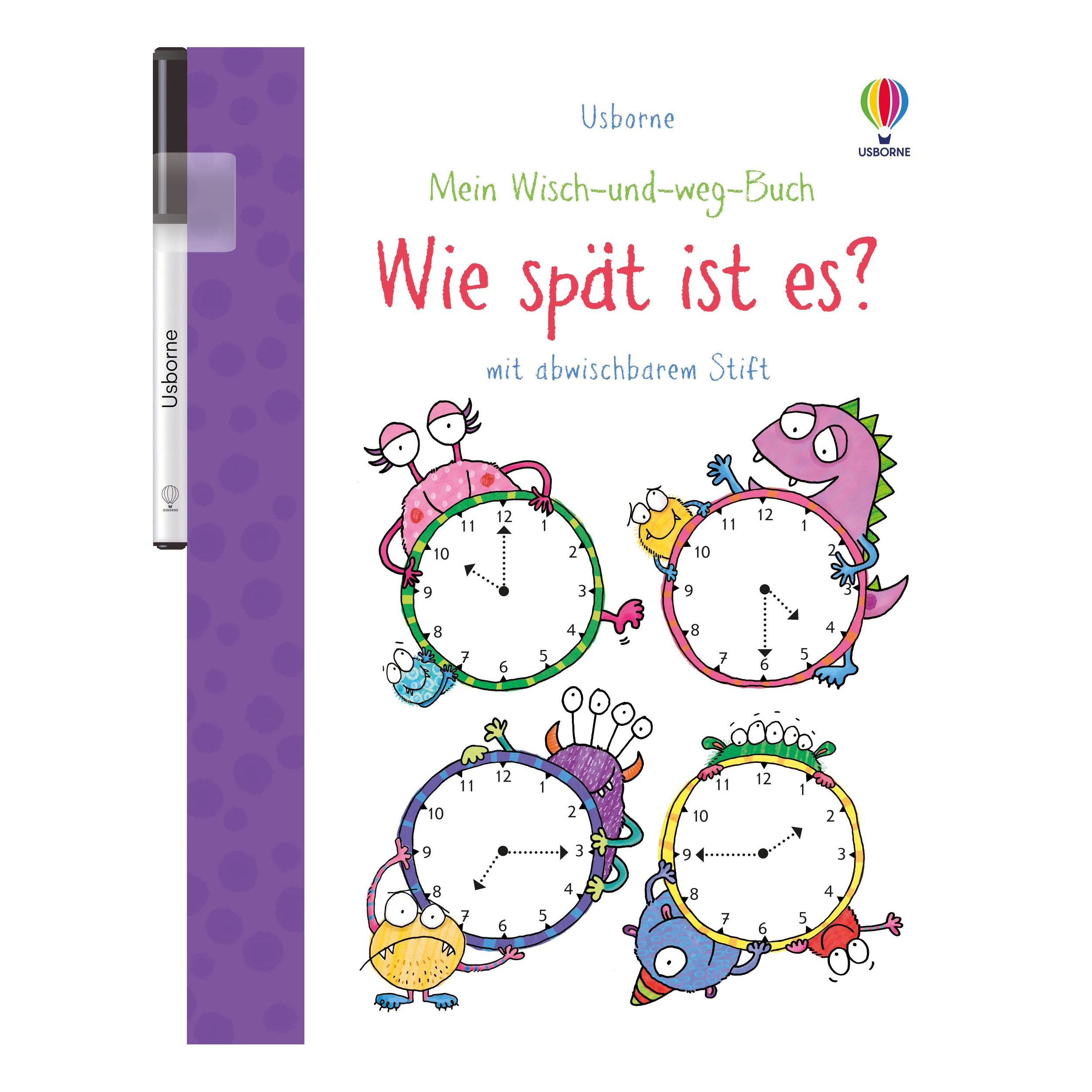 Mein Wisch-und-Weg Buch: Wie spät ist es?