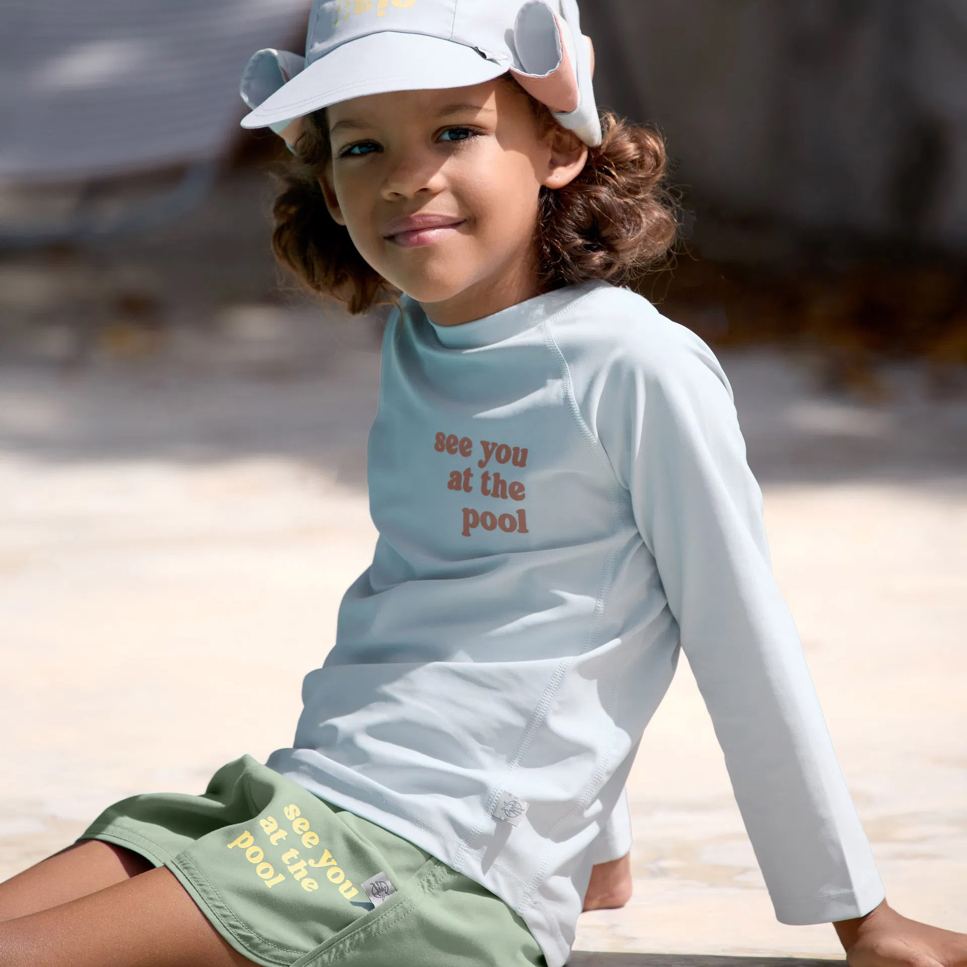 UV-Shirt langarm Pool Blau