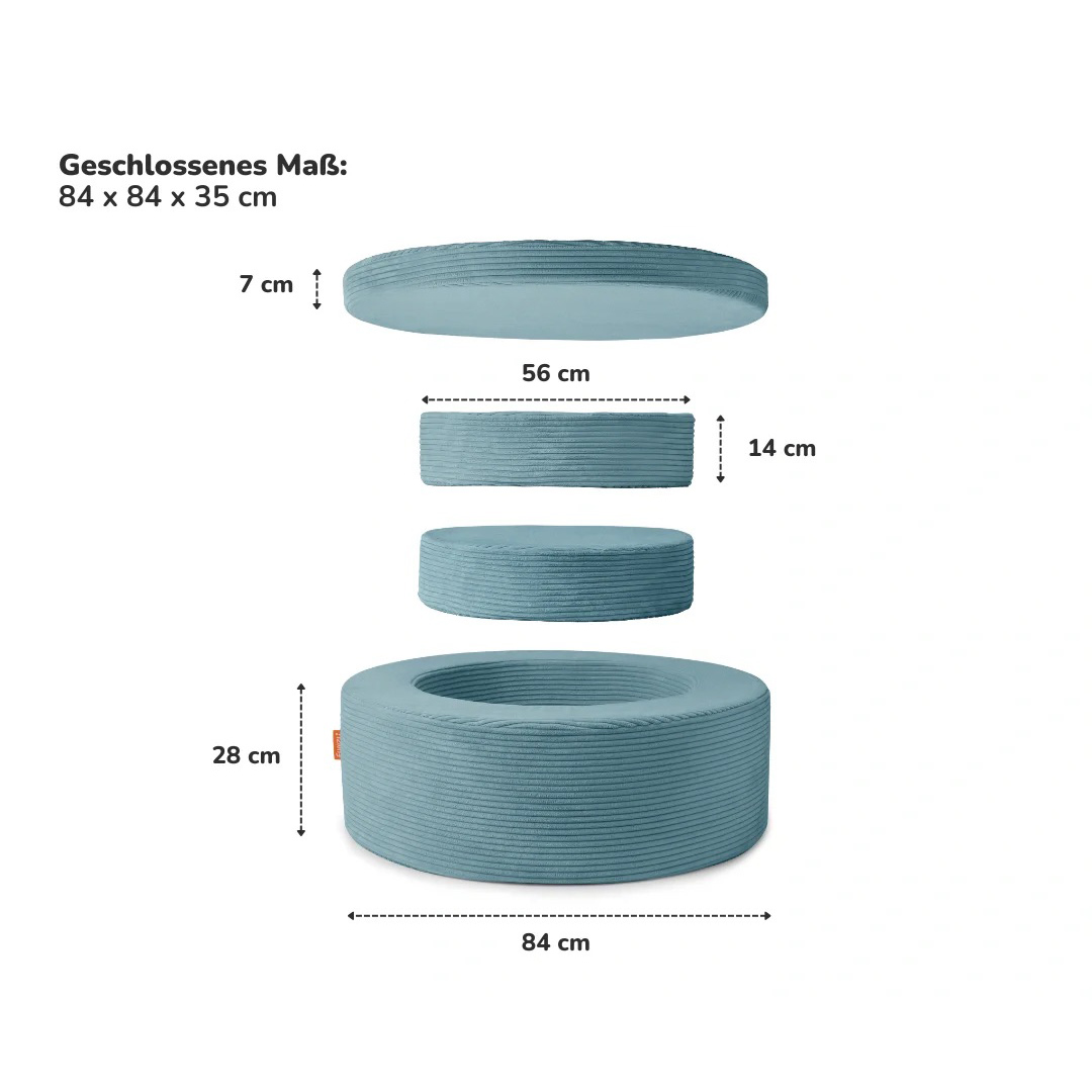 Donut Cord Lagune Blau