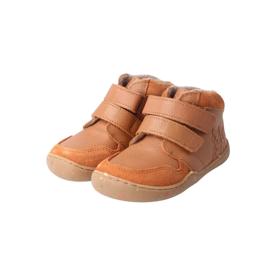 Barfußschuh waschbärSTYLE haselnuss Wolle