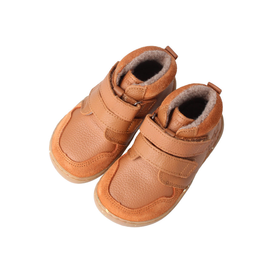 Barfußschuh waschbärSTYLE haselnuss Wolle